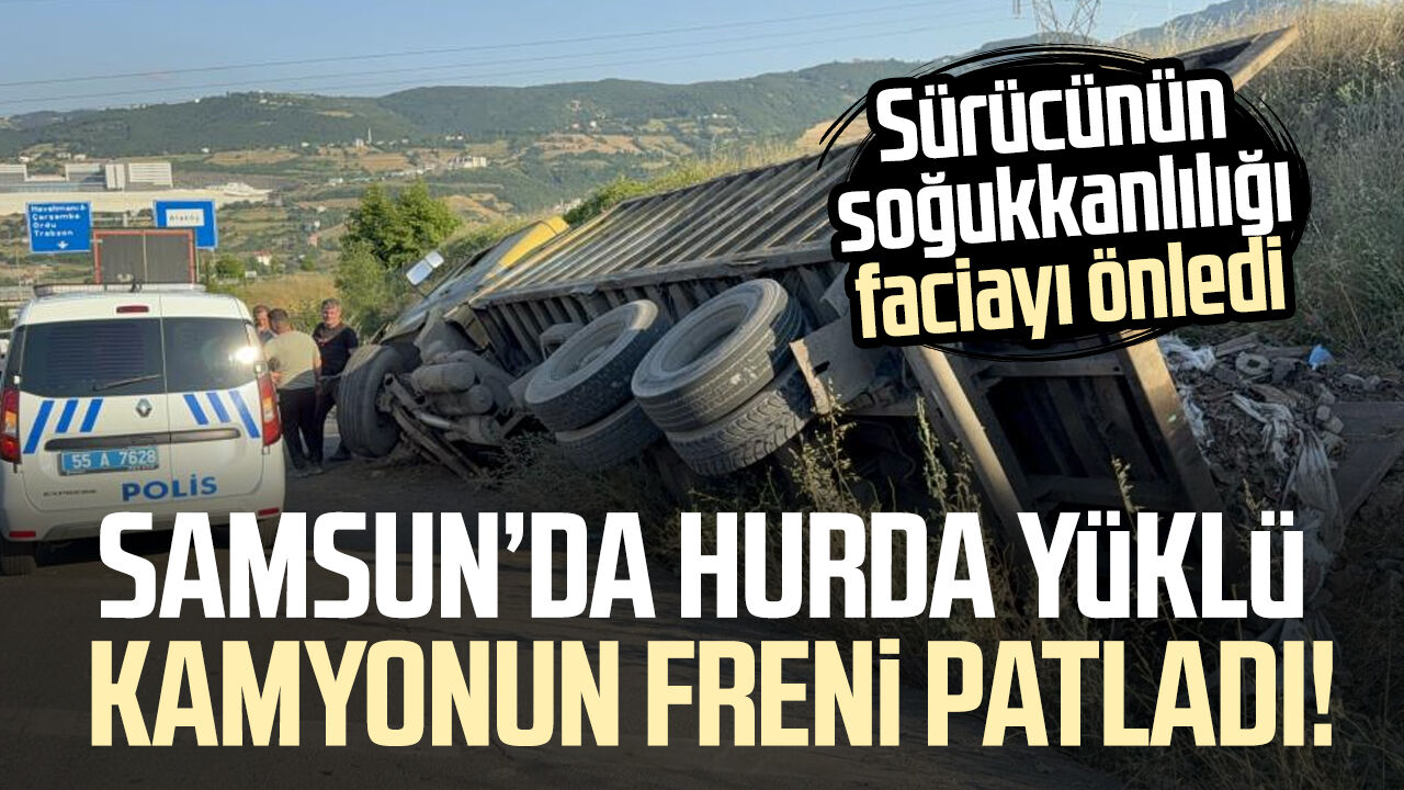 Samsun'da çevre yolunda korku dolu anlar! Sürücünün hamlesi faciayı önledi
