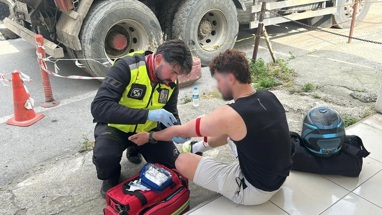 Samsun'da korkutan motosiklet kazası! Hastaneye kaldırıldı