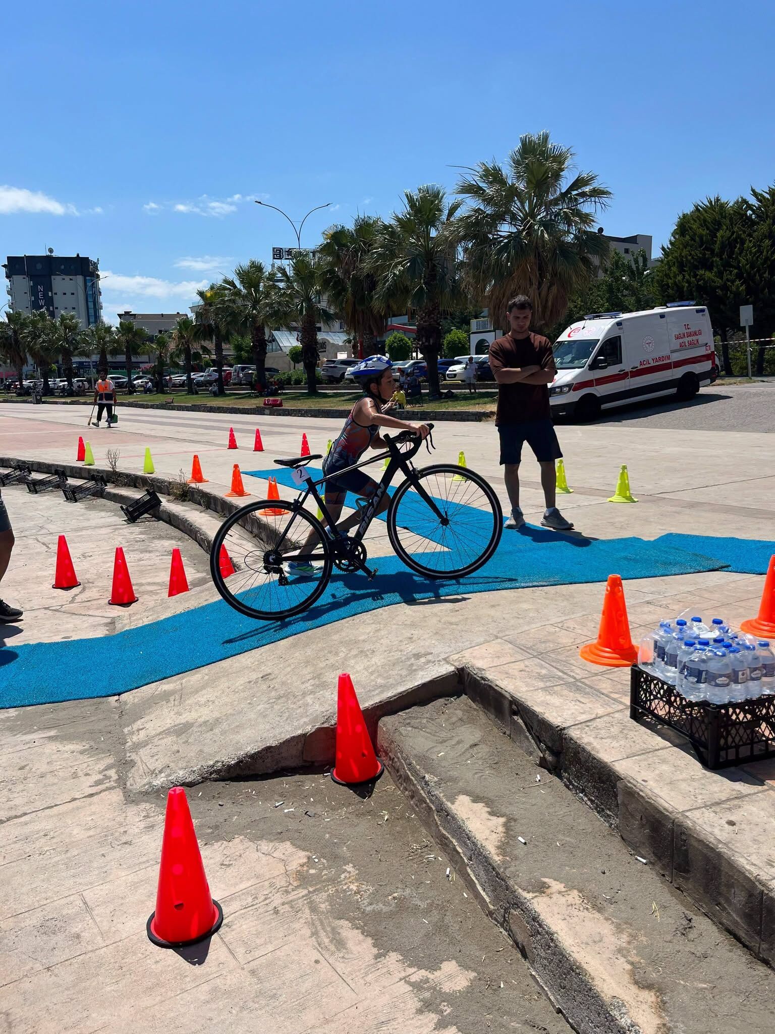 Samsun'da ilk triatlon heyecanı yaşandı