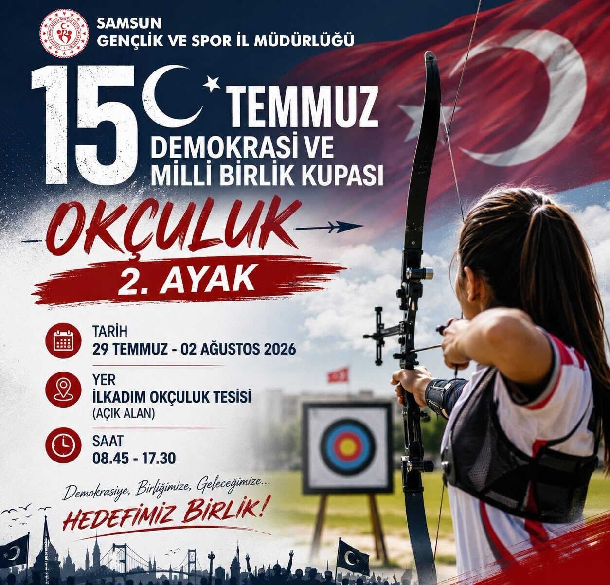 Samsun'da okçuluk rüzgarı esecek