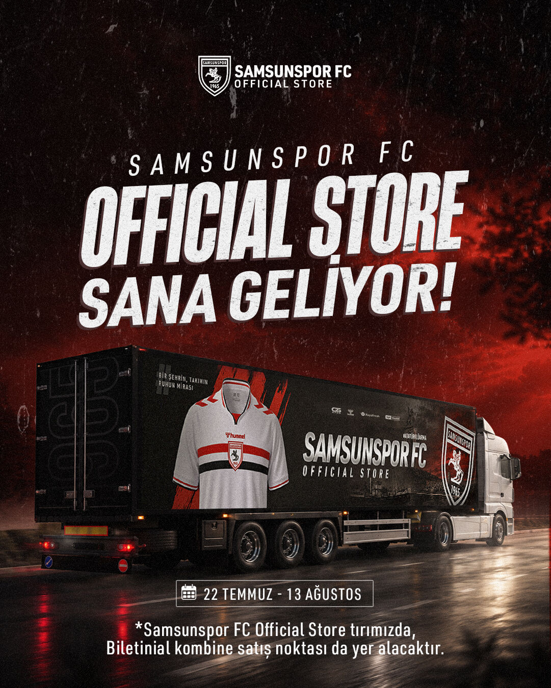 Samsunspor Haber: Samsunspor Store TIR'ı ilçe turuna çıkıyor! İşte ilk güzergah