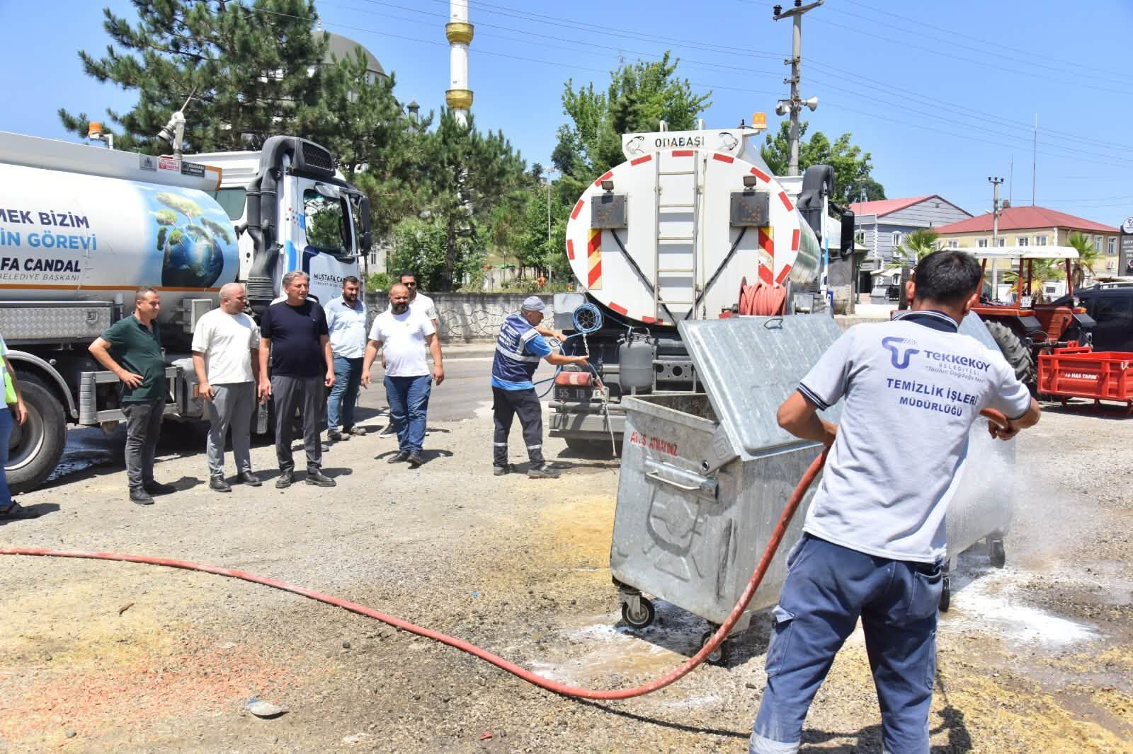 Samsun Haber. Tekkeköy'de daha temiz mahalleler için çalışma
