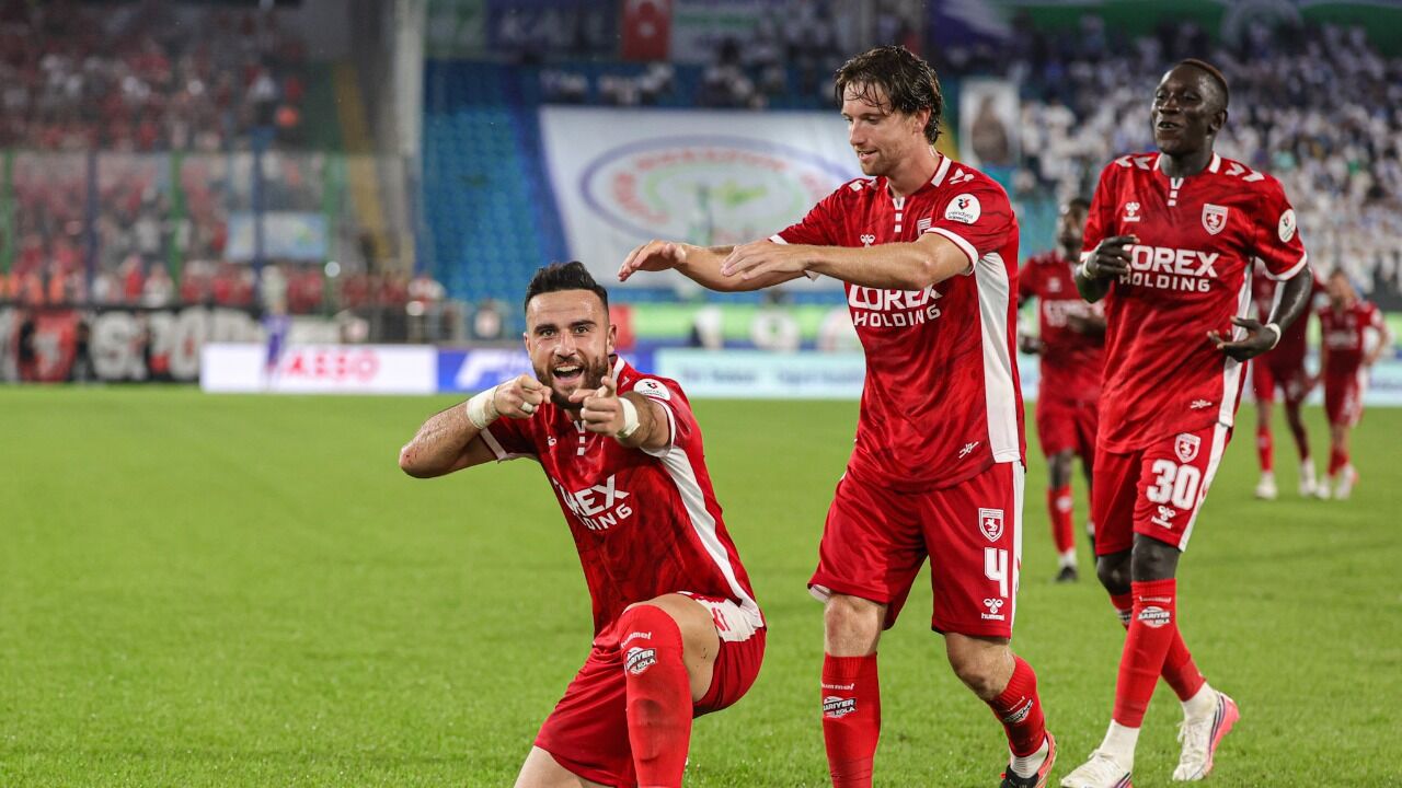 Samsunspor’un yeni golcüsü Fatih Kaya siftahı Rize’de yaptı