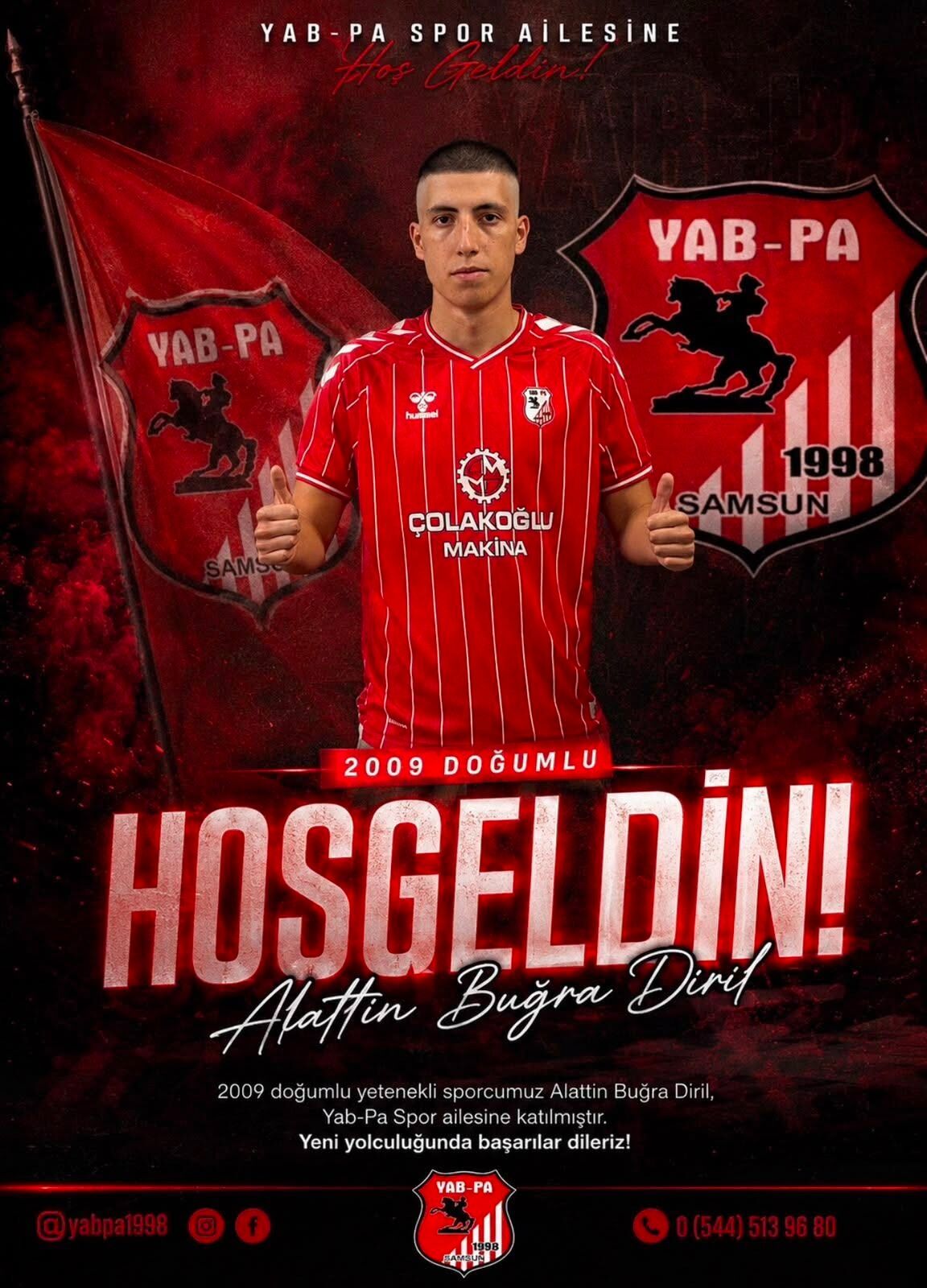 samsun haber: Alattin Buğra Diril YAB-PA Spor'da