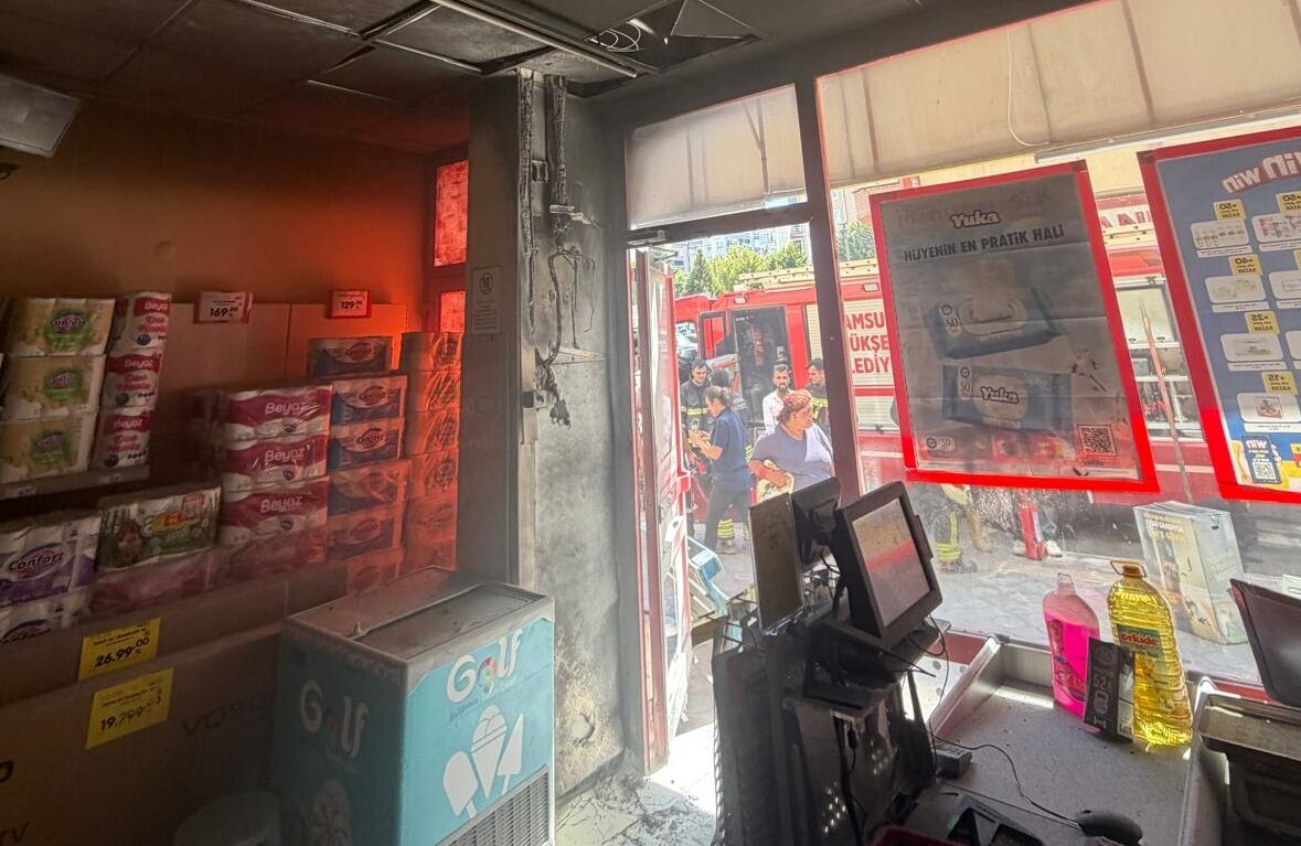 samsun haber: Samsun'da markette yangın paniği!