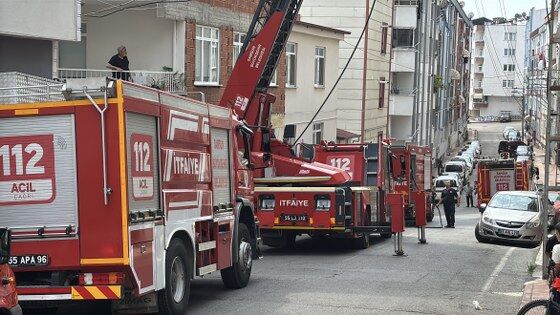 samsun haber: Samsun'da 6 katlı binada panik!