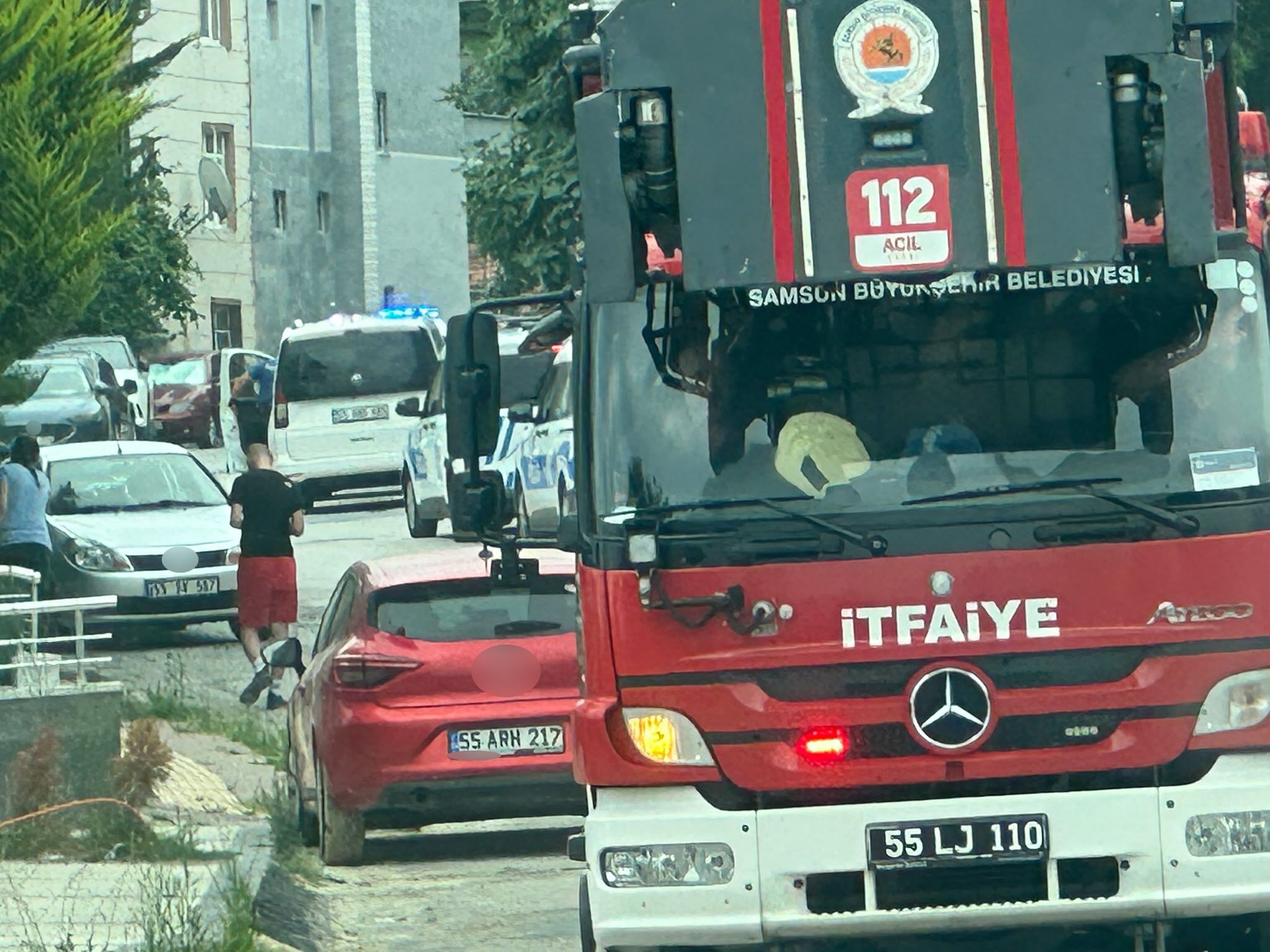 Samsun'da 4 katlı binada korku dolu anlar! Ekipler seferber oldu