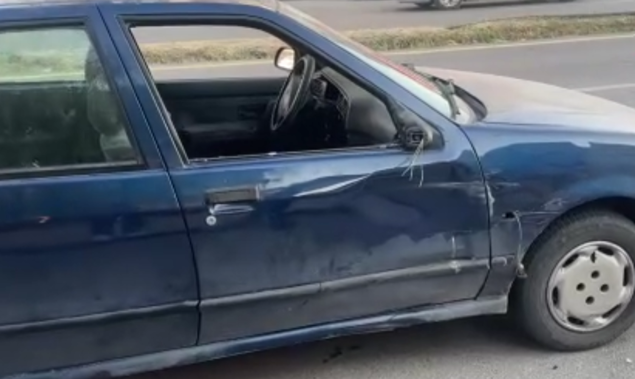 Samsun Haber: Samsun'da korkutan anlar! Otomobille motosiklet çarpıştı