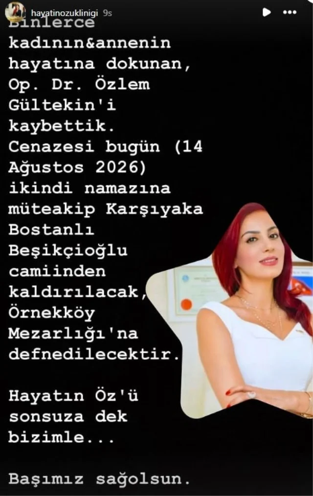 Erhan Çelik'in eşi Dr. Özlem Gültekin hayatını kaybetti