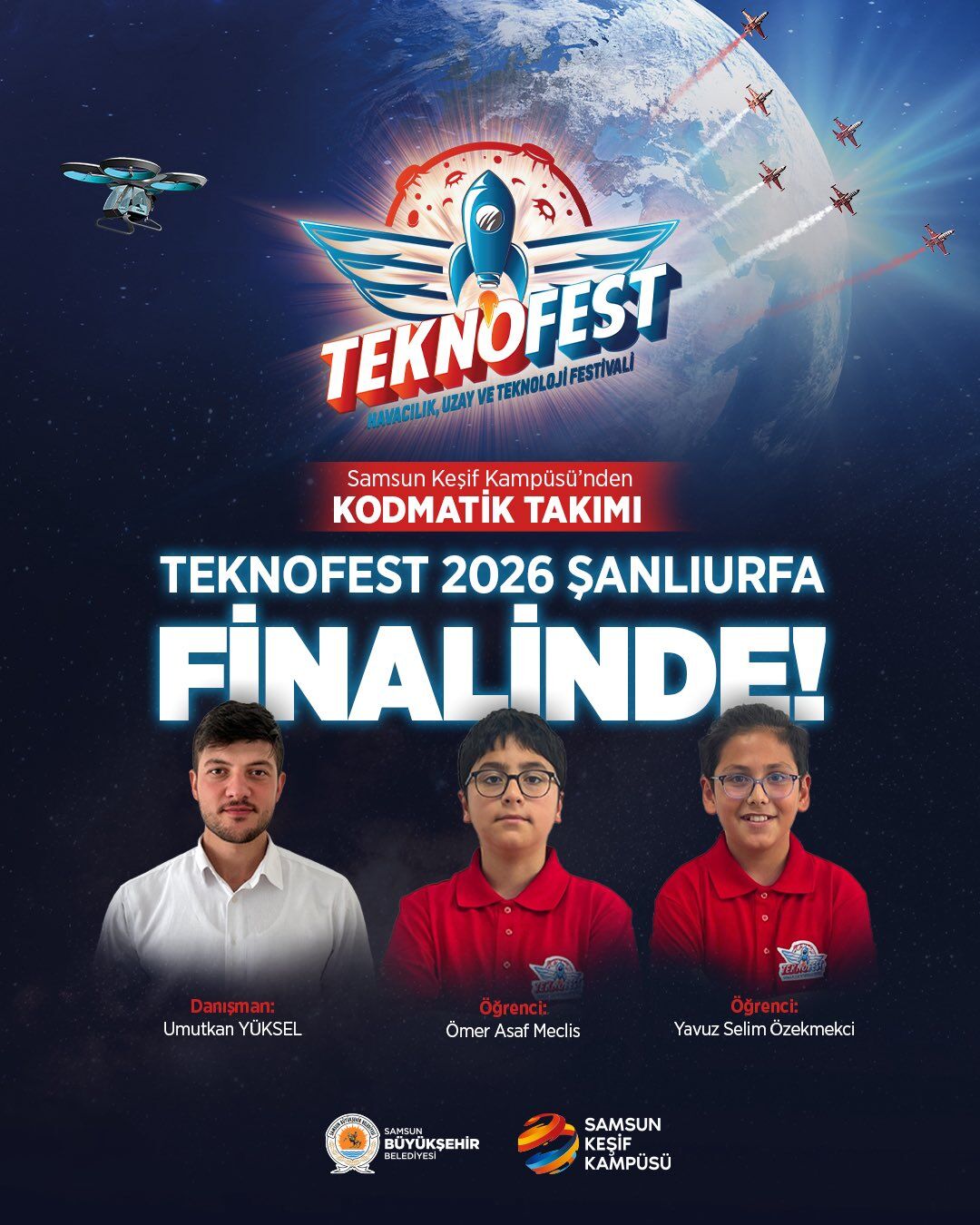 Samsun Haber: Samsunlu öğrenciler TEKNOFEST 2026 finaline yükseldi