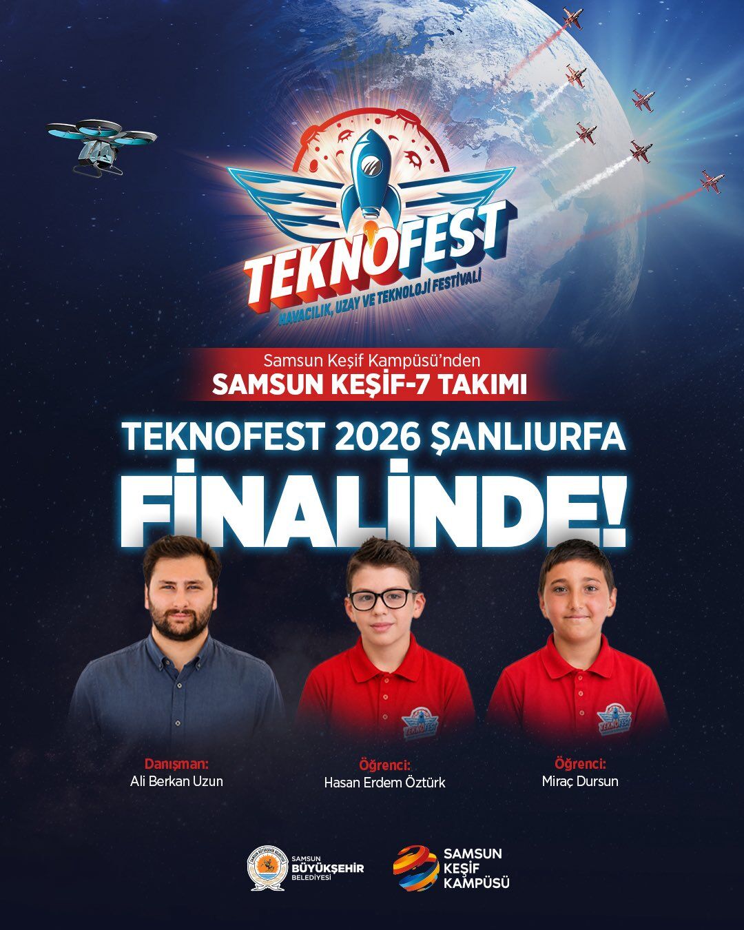 Samsun Haber: Samsunlu öğrenciler TEKNOFEST 2026 finaline yükseldi