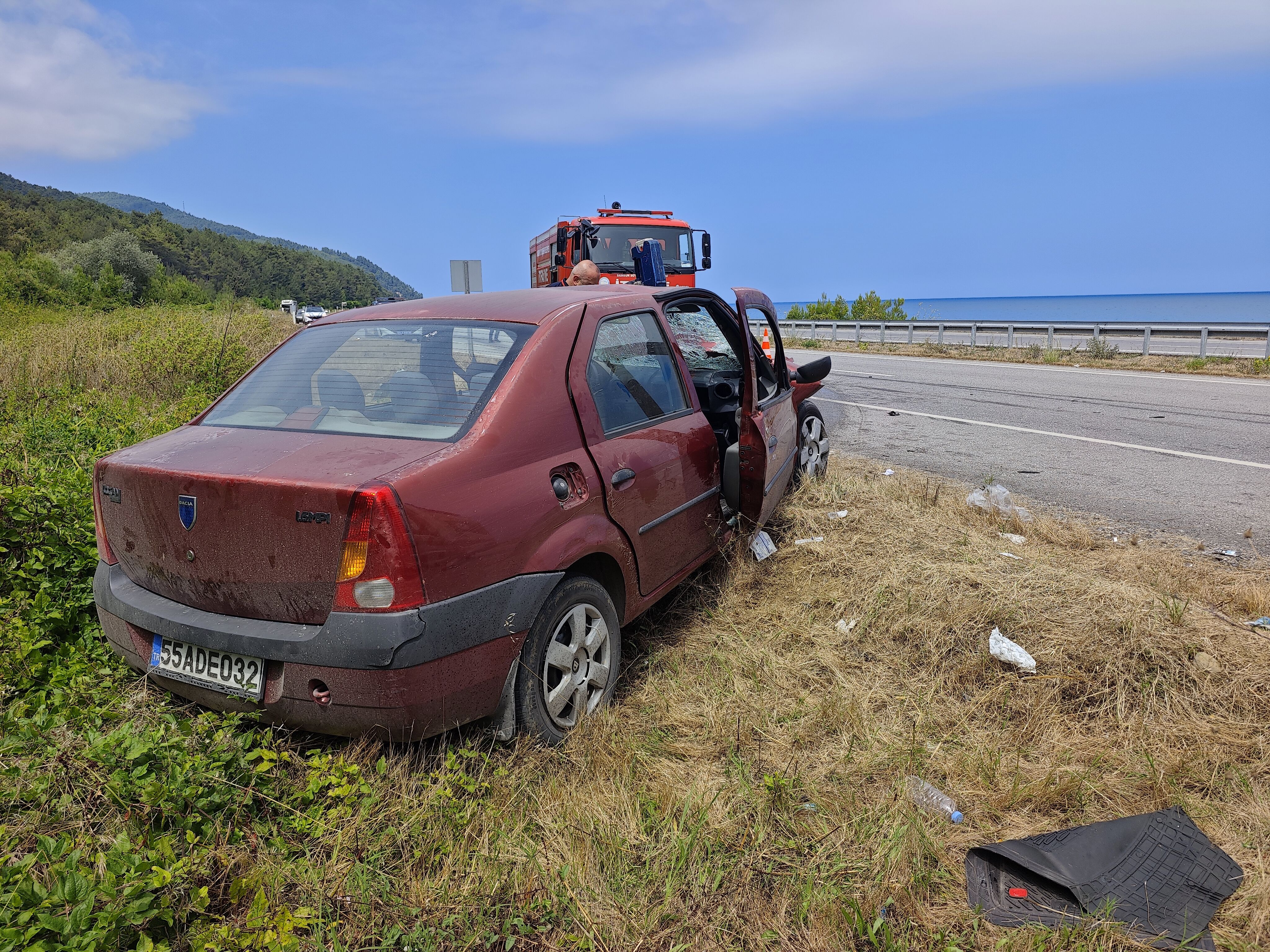 Samsun Haber Samsun'da kamyon faciası ucuz atlatıldı! 1'i ağır 2 yaralı