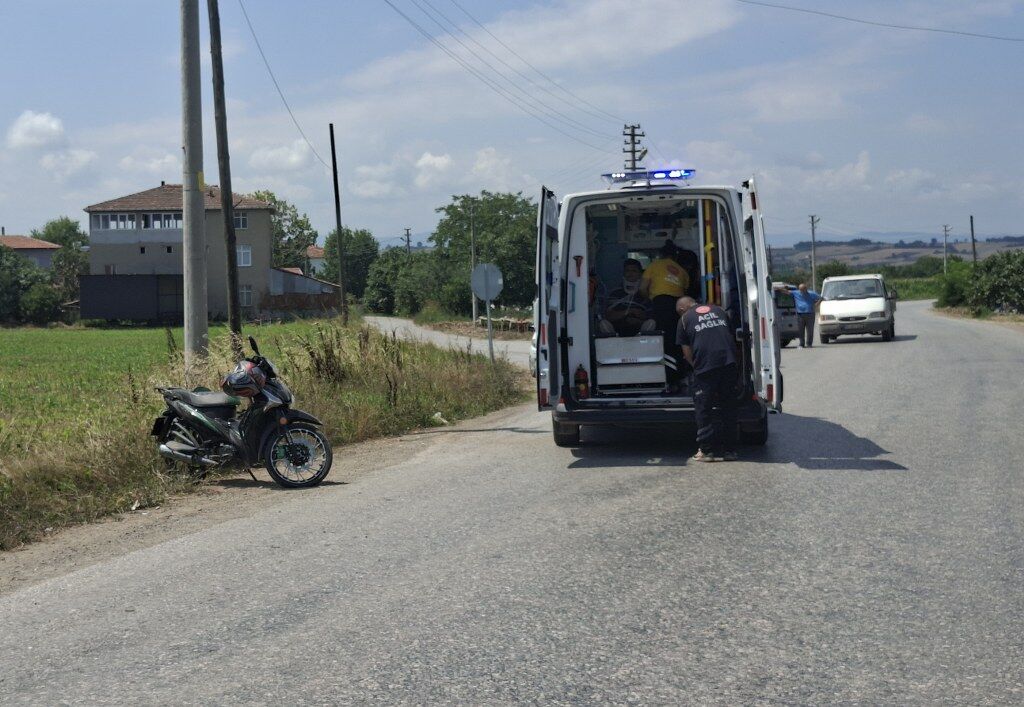 Samsun Haber. Samsun'da korkutan motosiklet kazası