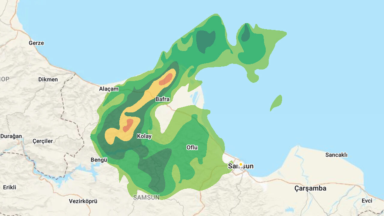 samsun haber Samsun'da sağanak alarmı! Saatlerce sürecek