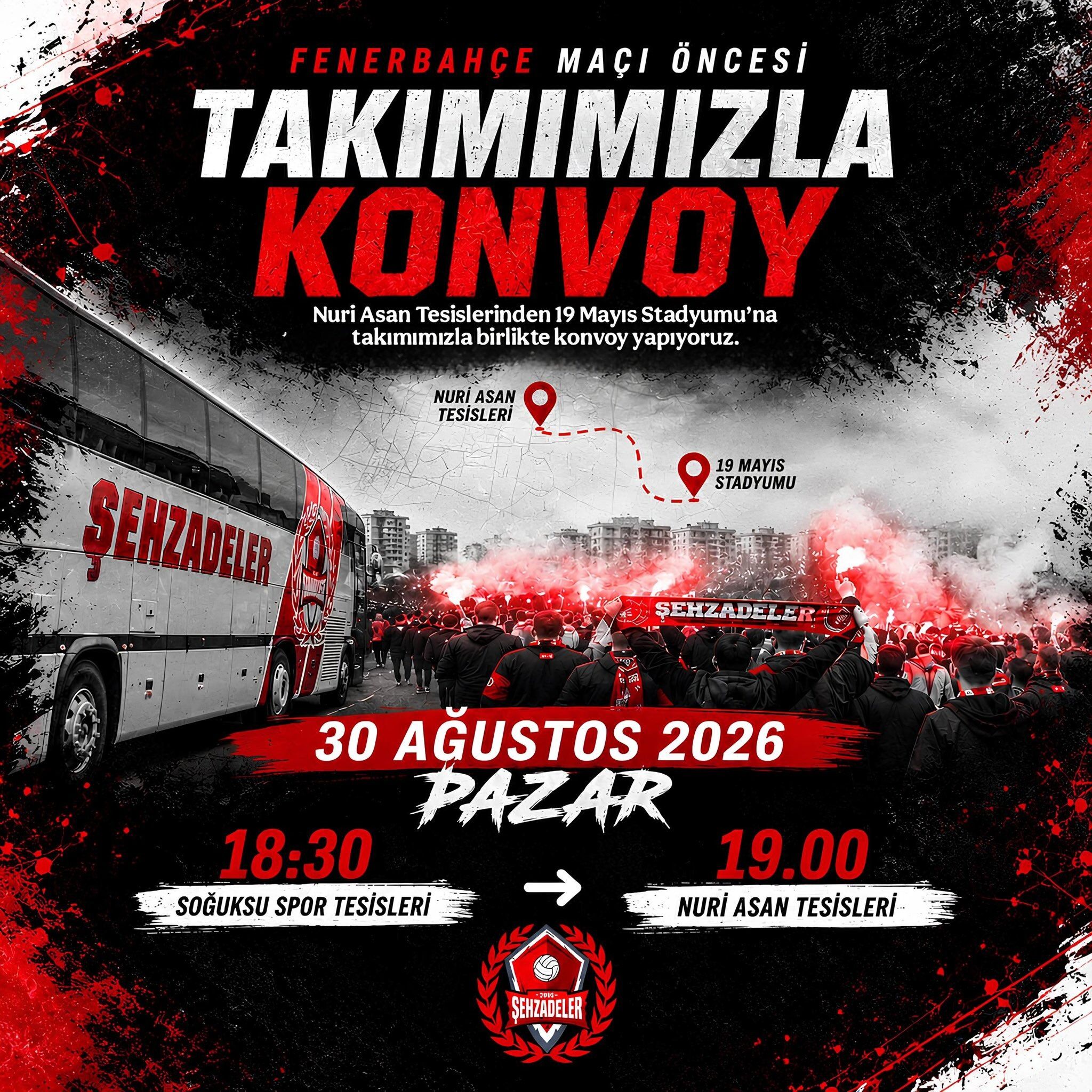 Samsunspor Haber: Şehzadeler’den Samsunspor taraftarına konvoy çağrısı