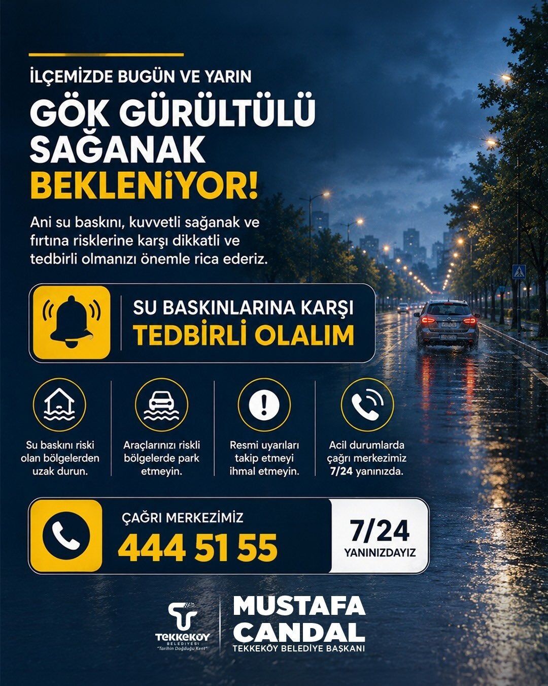 Samsun Haber: Başkan Candal'dan sağanak ve fırtına uyarısı!
