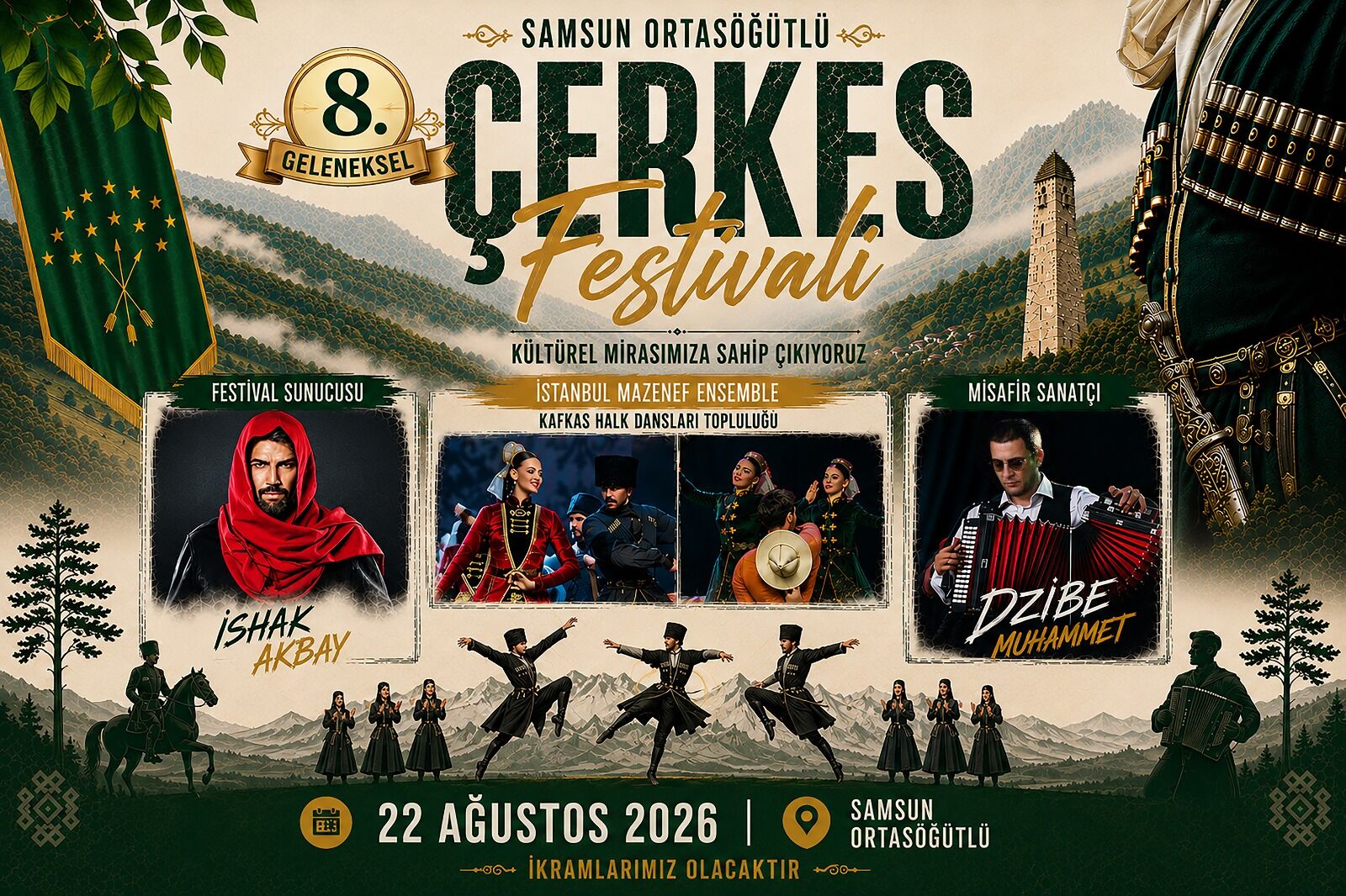 samsun haber: Samsun’da Kafkas rüzgarı esecek: 8. Geleneksel Çerkes Festivali başlıyor