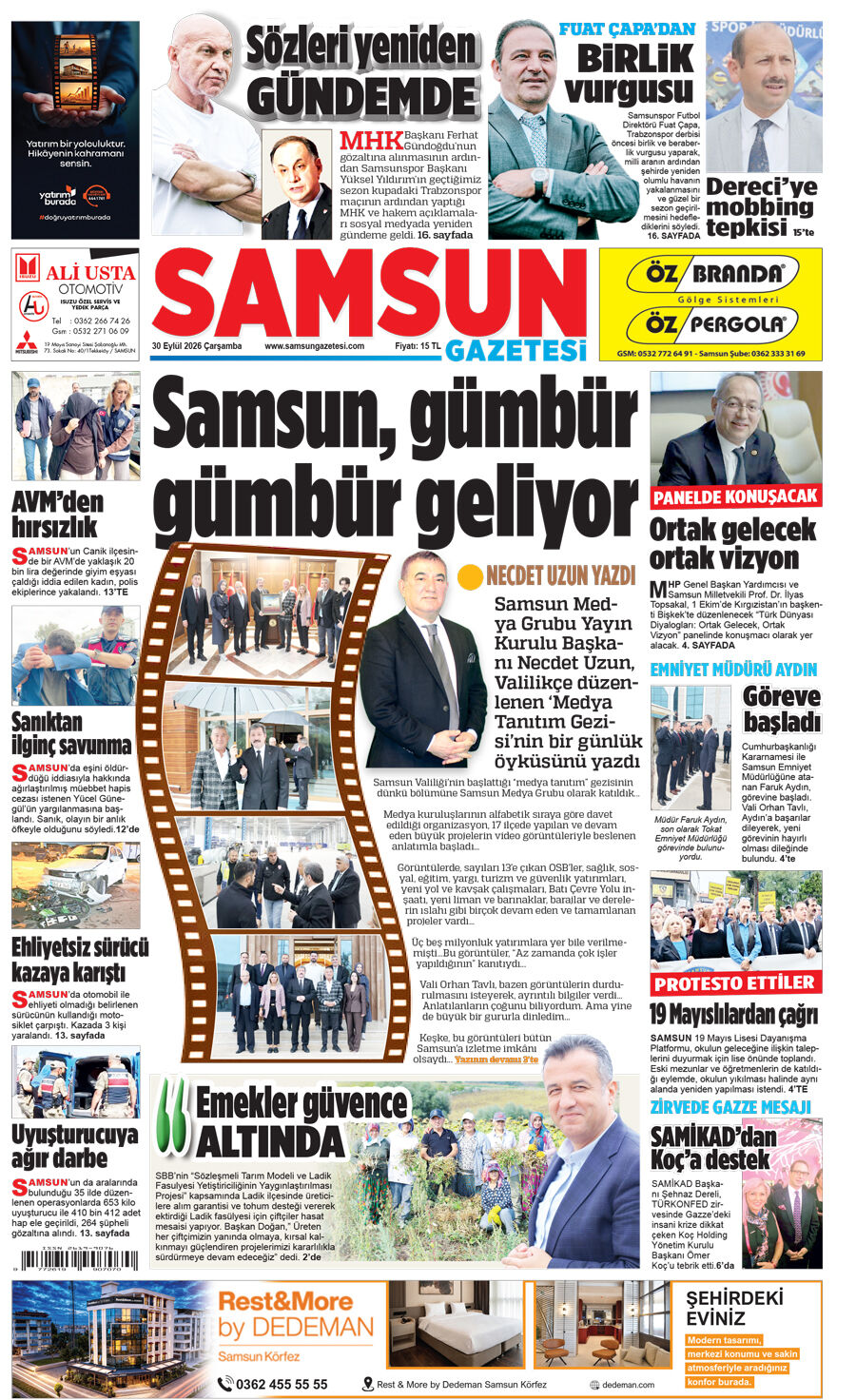 30 Eylül Çarşamba