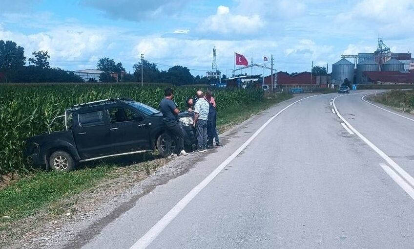 Samsun Haber: Samsun’da korkutan kaza! Otomobil ile kamyonet çarpıştı