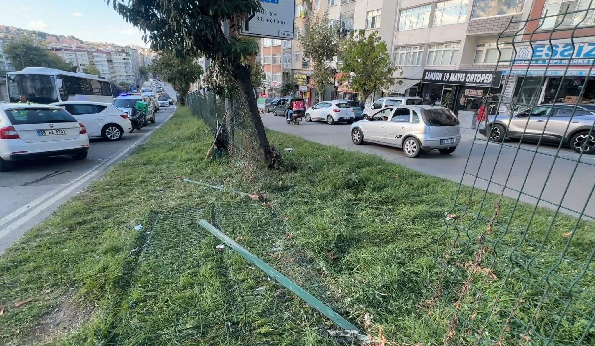 samsun haber: bir anda kontrolden çıktı! Samsun’da korkutan kaza