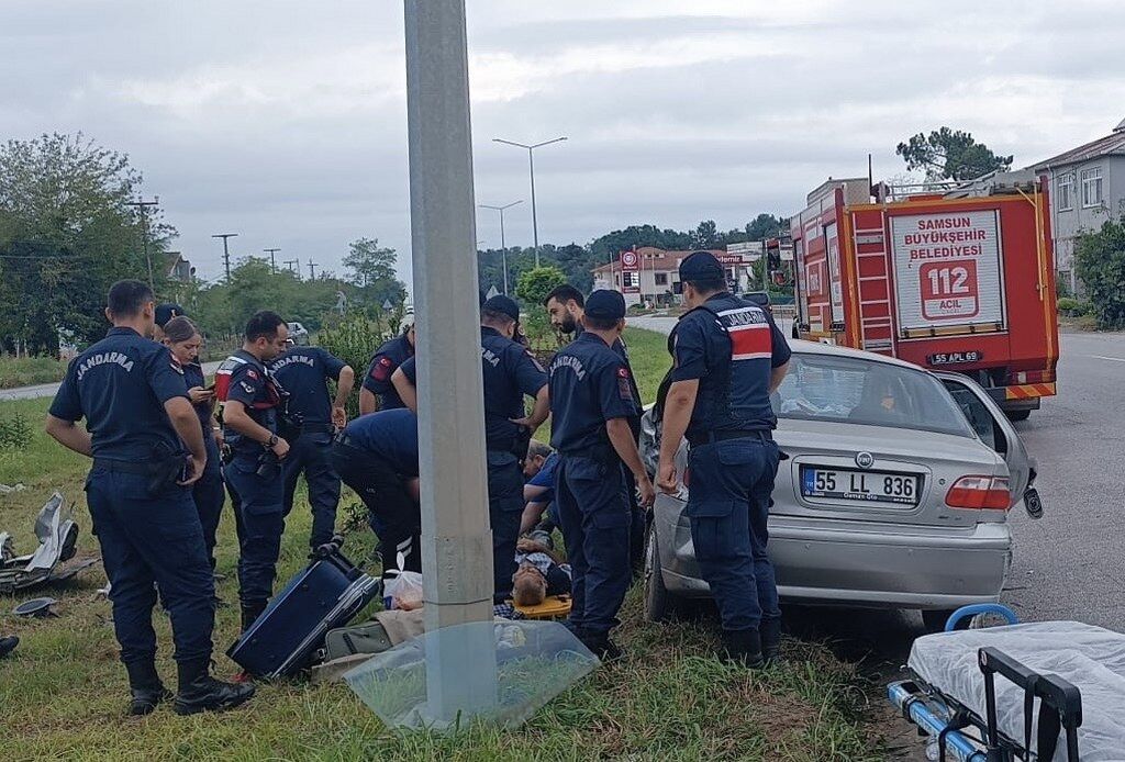 samsun haber Samsun’da sabah saatlerinde feci kaza! 5 yaralı