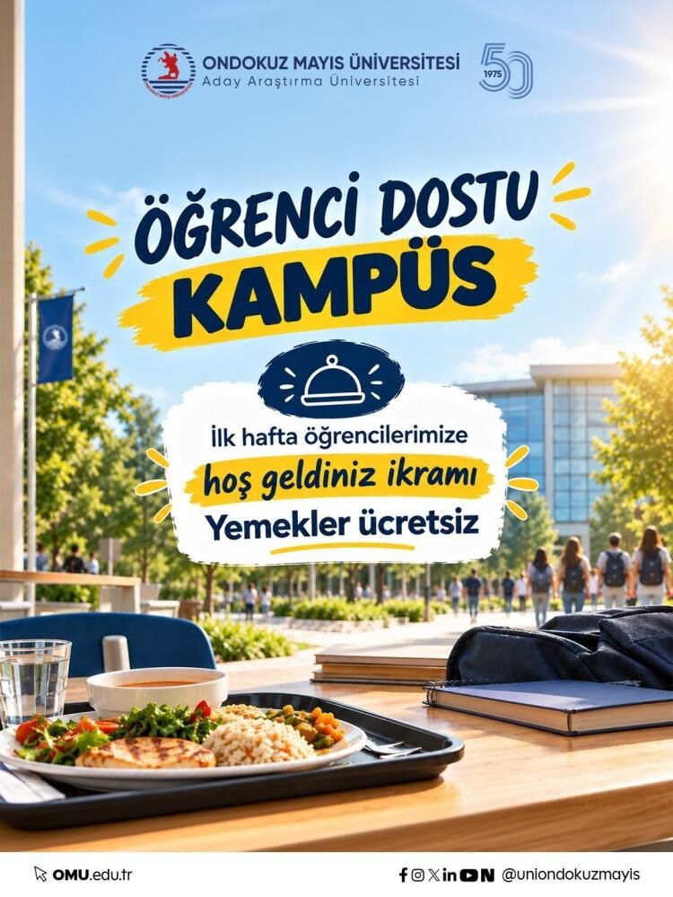 SAMSUN HABER OMÜ’den öğrenci ve personele ücretsiz yemek müjdesi