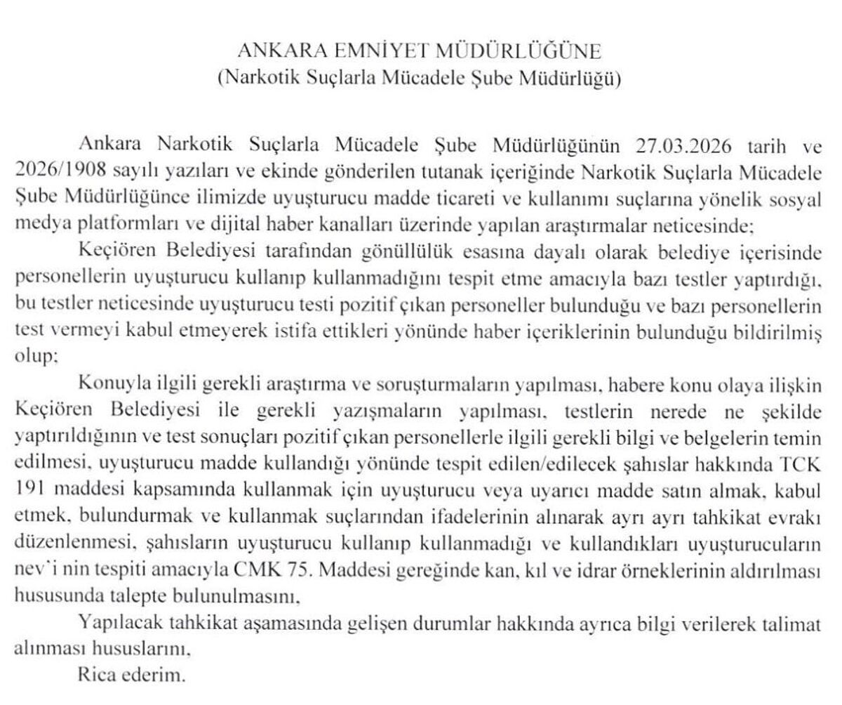AK Parti'ye geçen belediyede 171 kişinin uyuşturucu testi pozitif çıktı