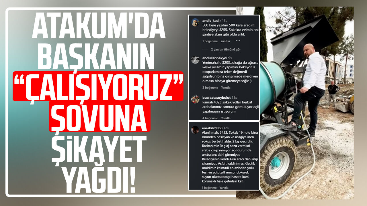 Atakum Belediye Başkanı Serhat Türkel'in Çalışıyoruz Şovuna Şikayet Yağdı!