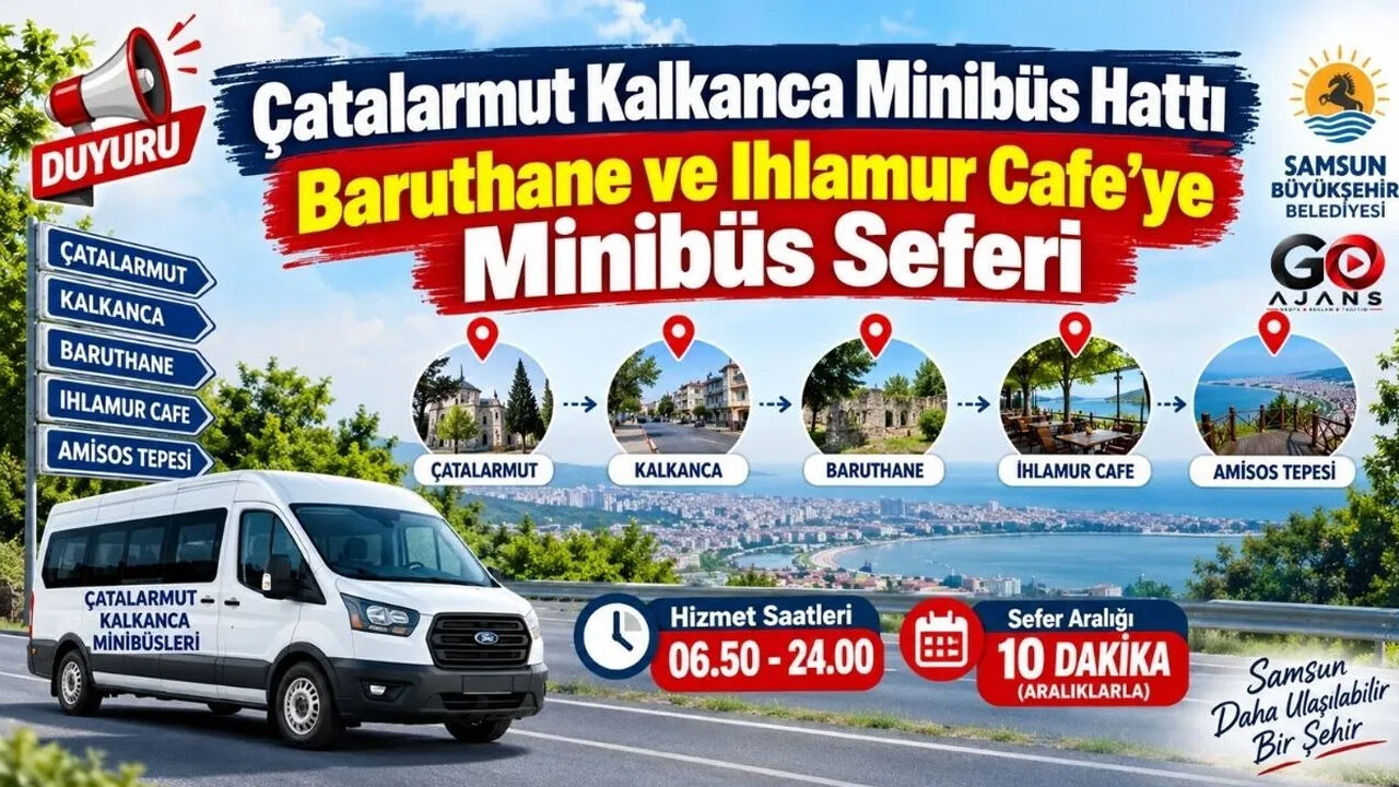 samsun haber: Samsun’da Çatalarmut-Kalkanca minibüs hattının güzergahı değişti