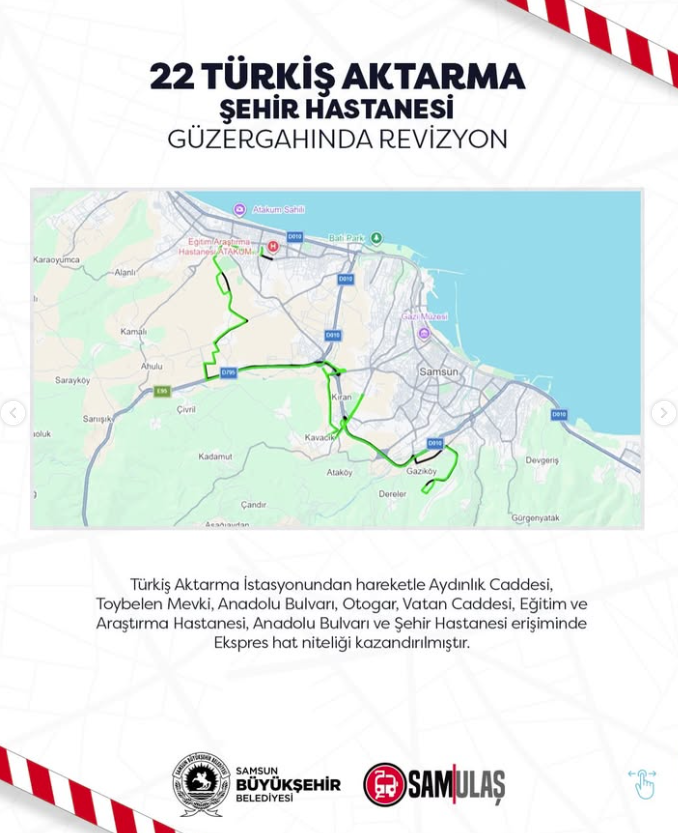 samsun haber: Samsun'da otobüs hatlarında önemli değişiklik! Bugünden itibaren değişti