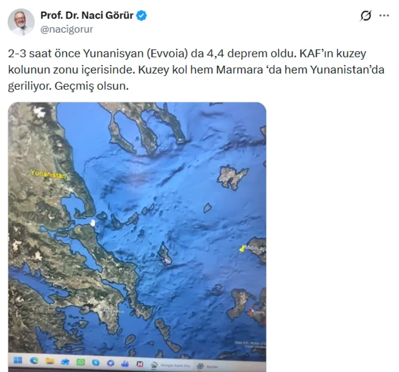4,4’lük deprem sonrası Naci Görür’den Marmara uyarısı!