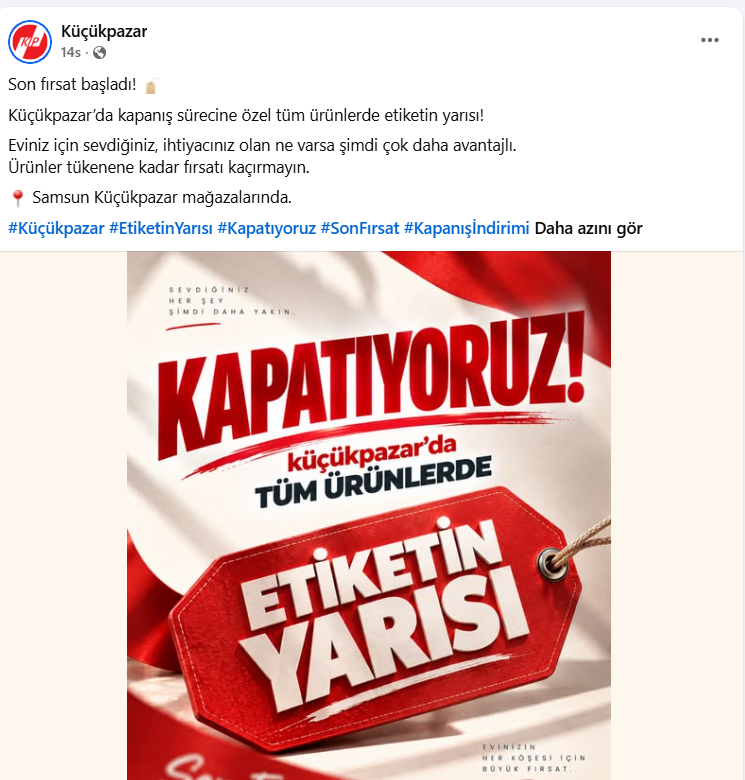 Samsun Haber: Samsun Küçükpazar mağazaları kapanıyor!
