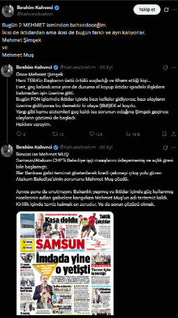 samsun haber: Muhalif yazardan Dr. Mehmet Muş'a övgü dolu sözler