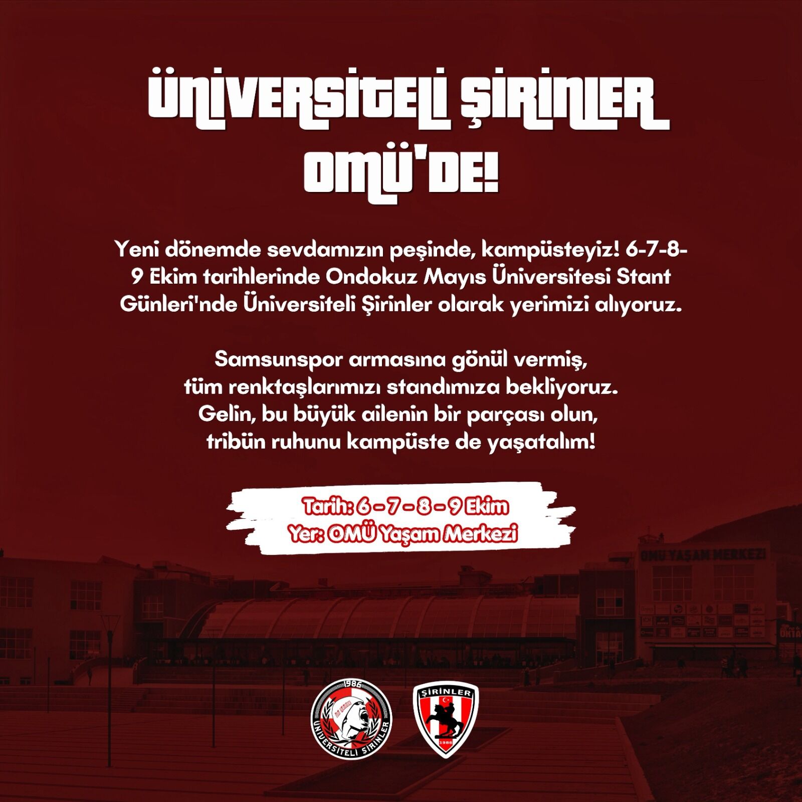 Sasmunspor Haber: Forza Şirinler kampüste! Samsunspor sevgisi OMÜ’ye taşınıyor