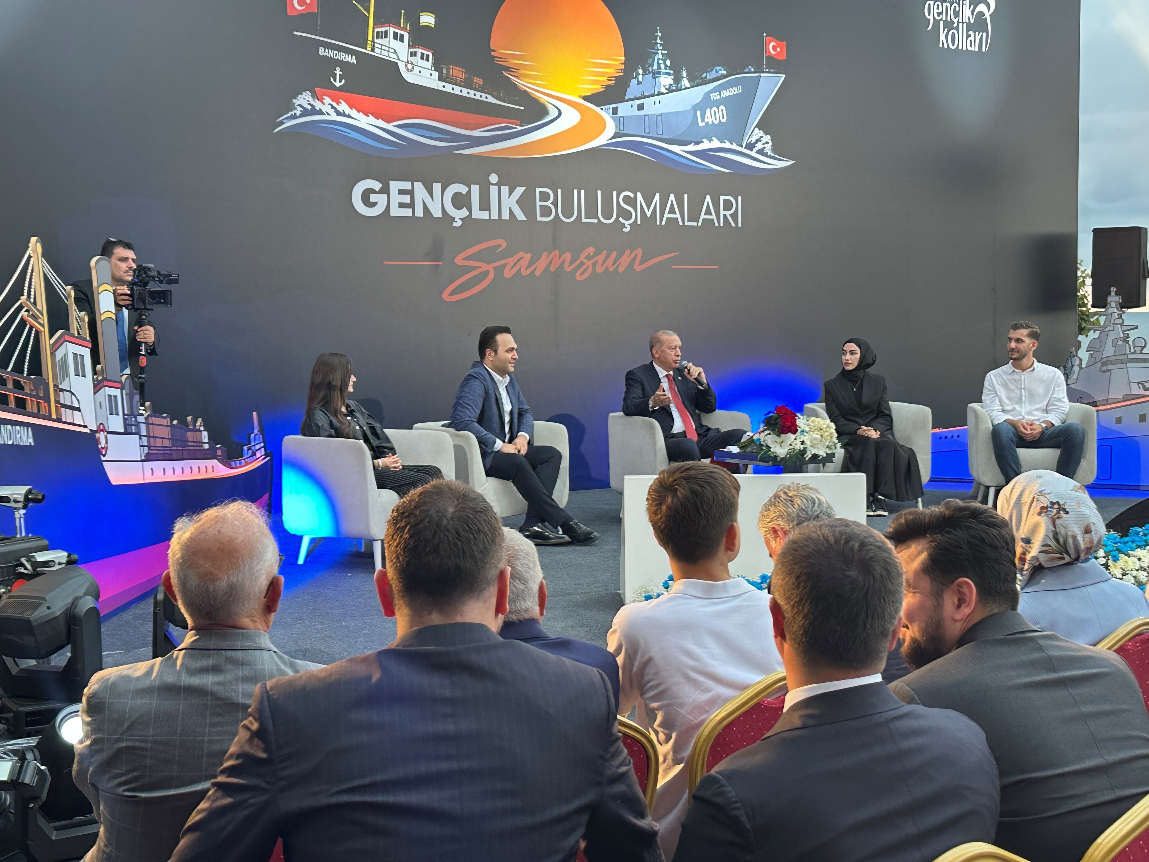 Cumhurbaşkanı Erdoğan Samsun’da gençlerle buluştu