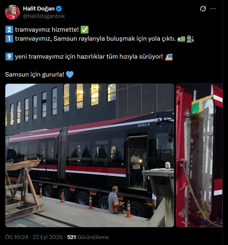 Samsun Haber: Halit Doğan’dan Samsun’a yeni tramvay müjdesi