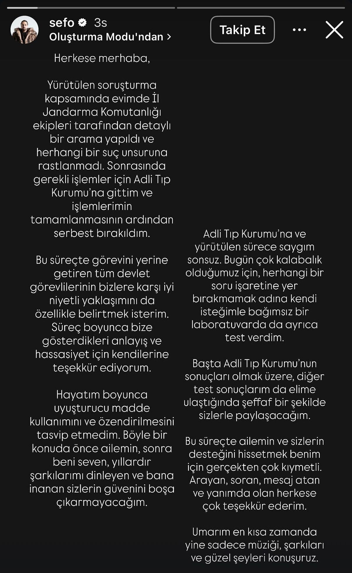 Sefo serbest bırakıldı! Samsunlu rapçiden ilk açıklama