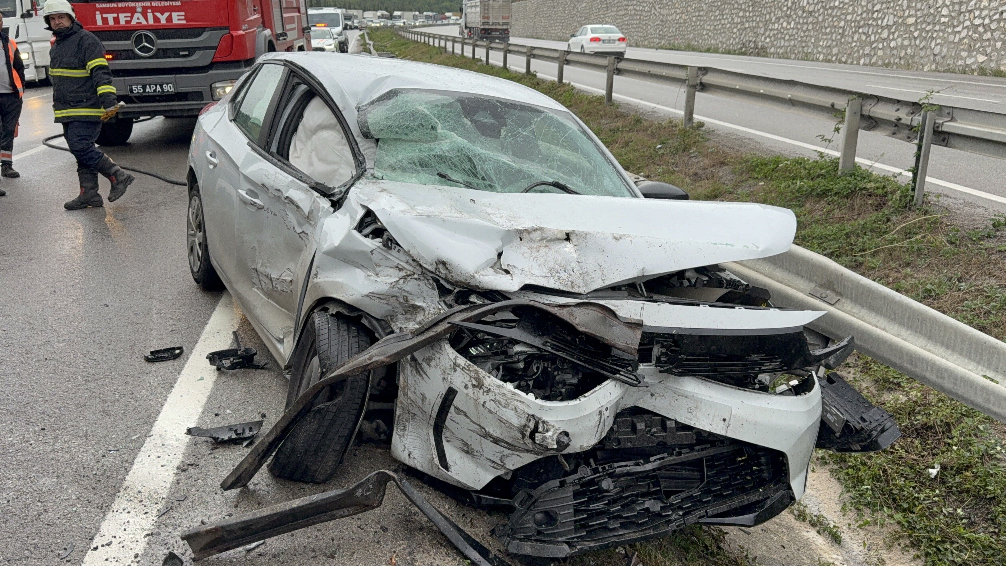 Samsun Haber: Samsun-Ankara yolunda facia gibi kaza!