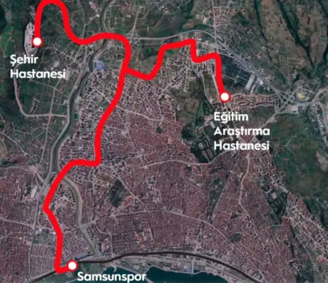 samsun haber: İşte Samsun Şehir Hastanesi Tramvay Hattı güzergahı