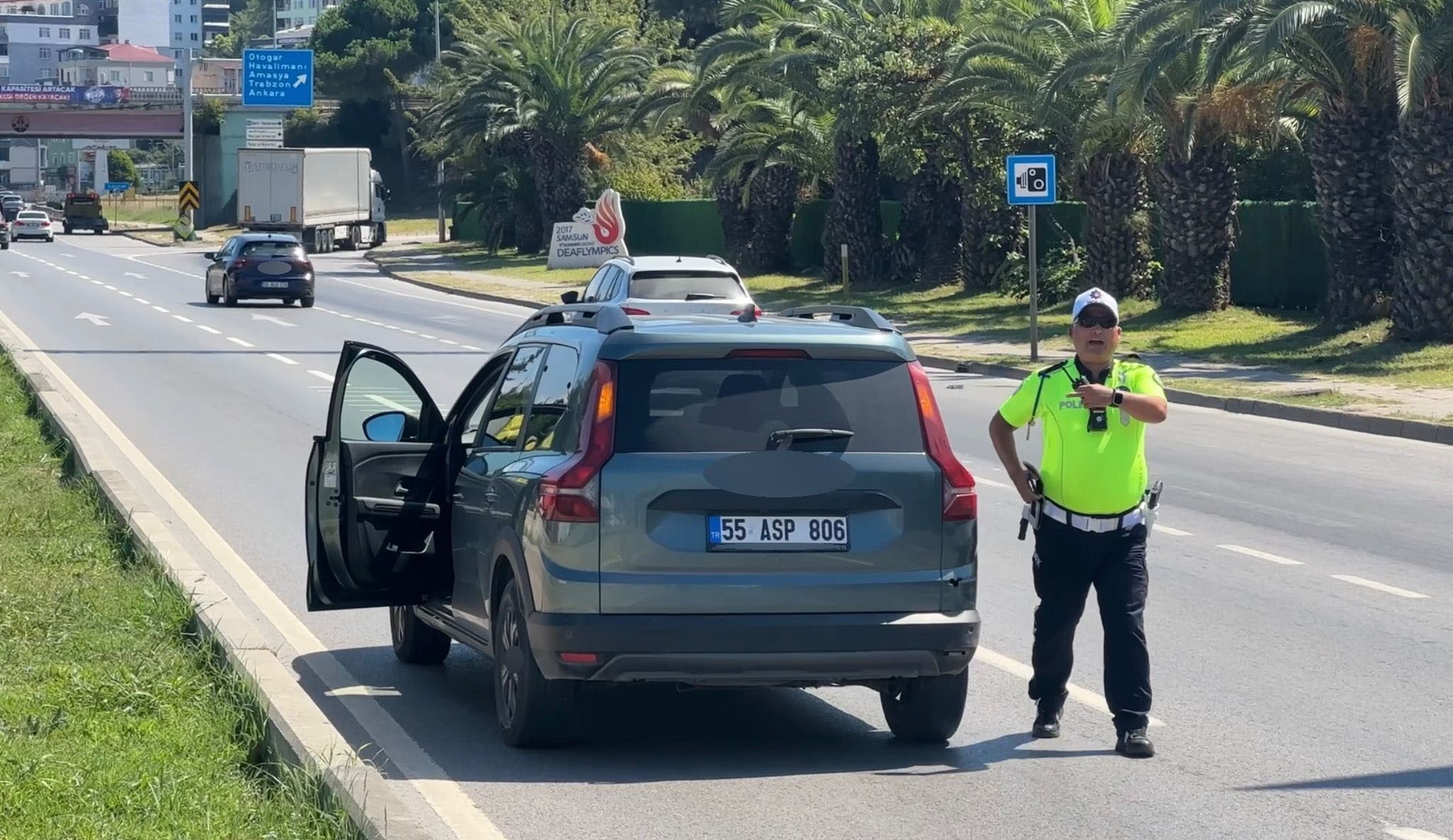 Samsun Haber: Samsun’da Karayolları Kavşağı’nda korkutan kaza!