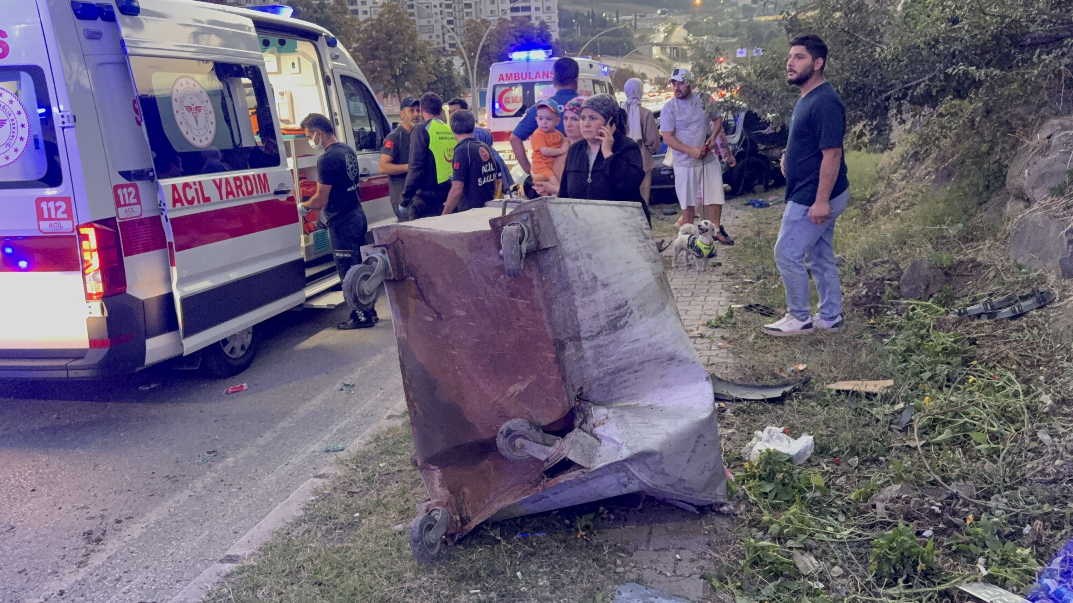 Samsun haber: Samsun’da kontrolden çıkan otomobil konteynere çarptı