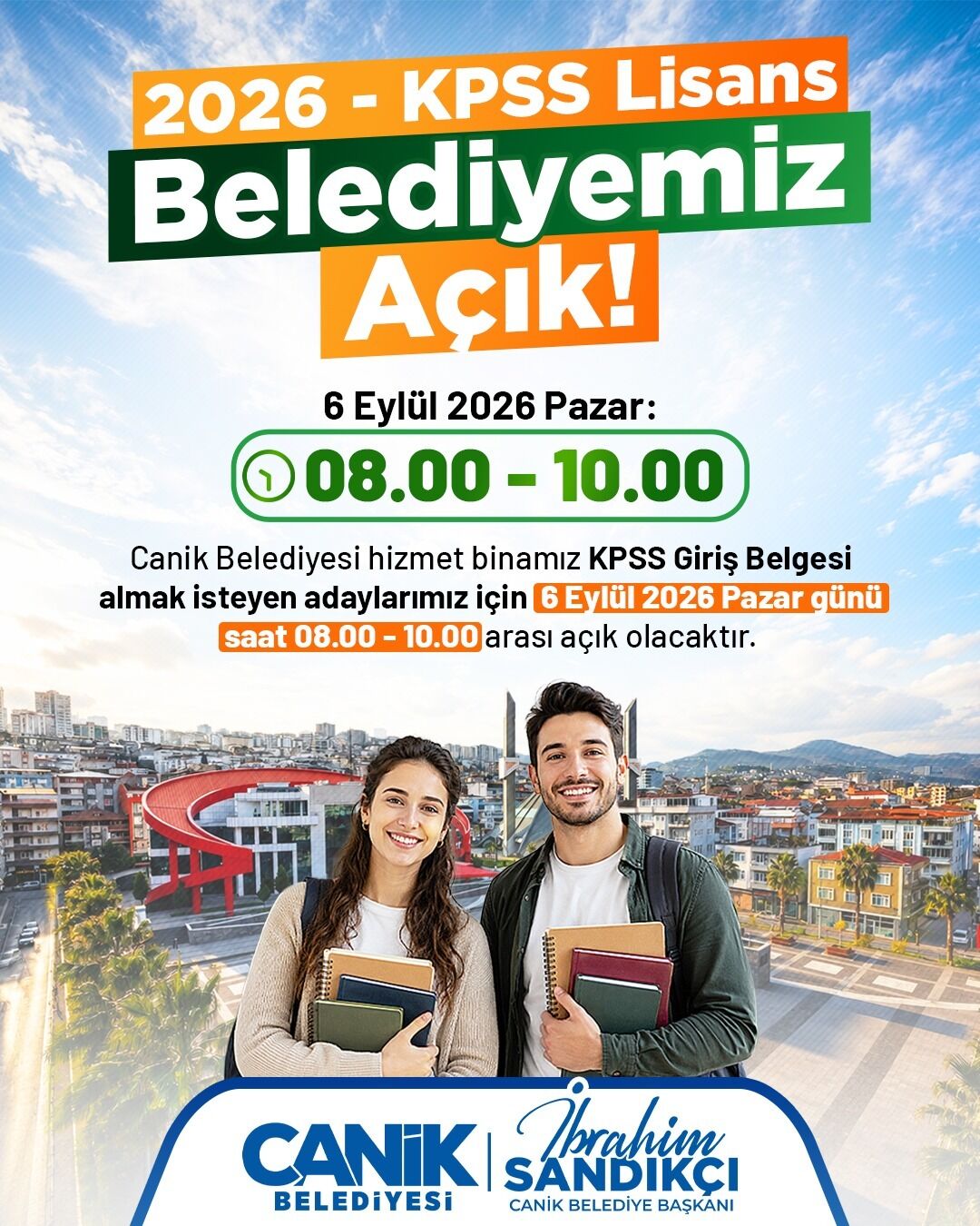 samsun haber: Canik Belediyesi’nden KPSS nöbeti