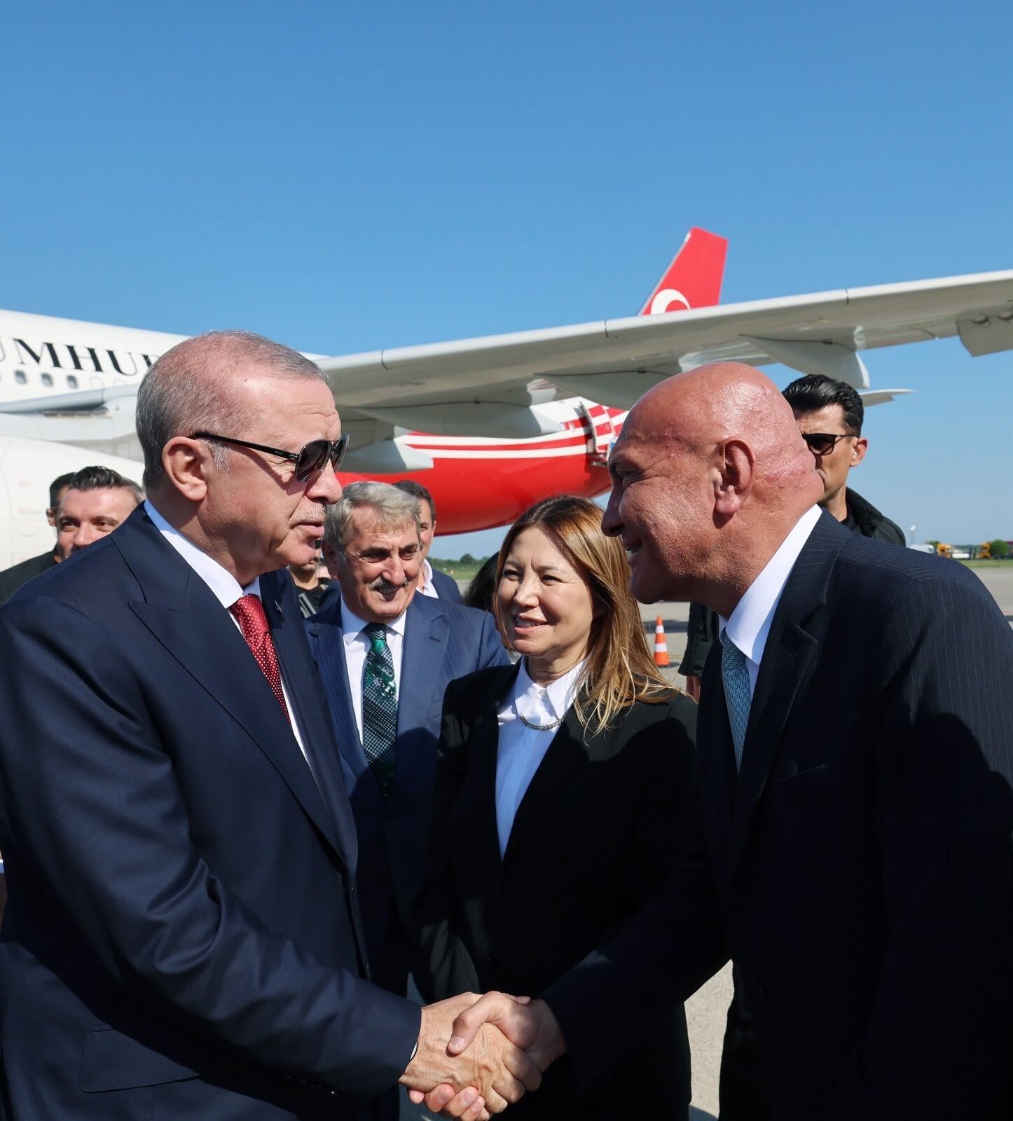 samsunspor haber: Samsunspor Başkanı Yüksel Yıldırım-Erdoğan buluşmasından dikkat çeken kare
