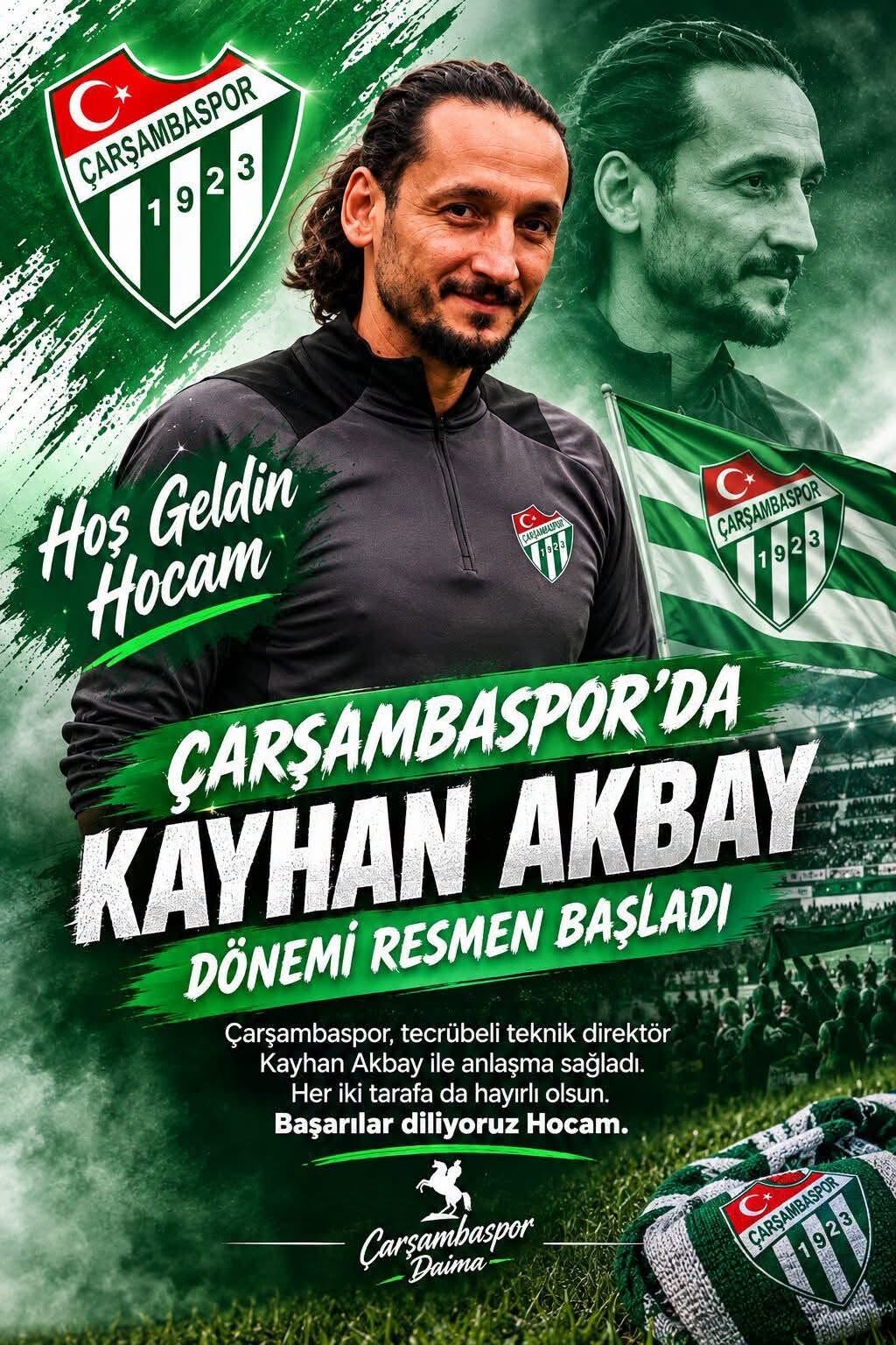 samsun haber Çarşambaspor’da yeni dönem: Kayhan Akbay göreve geldi