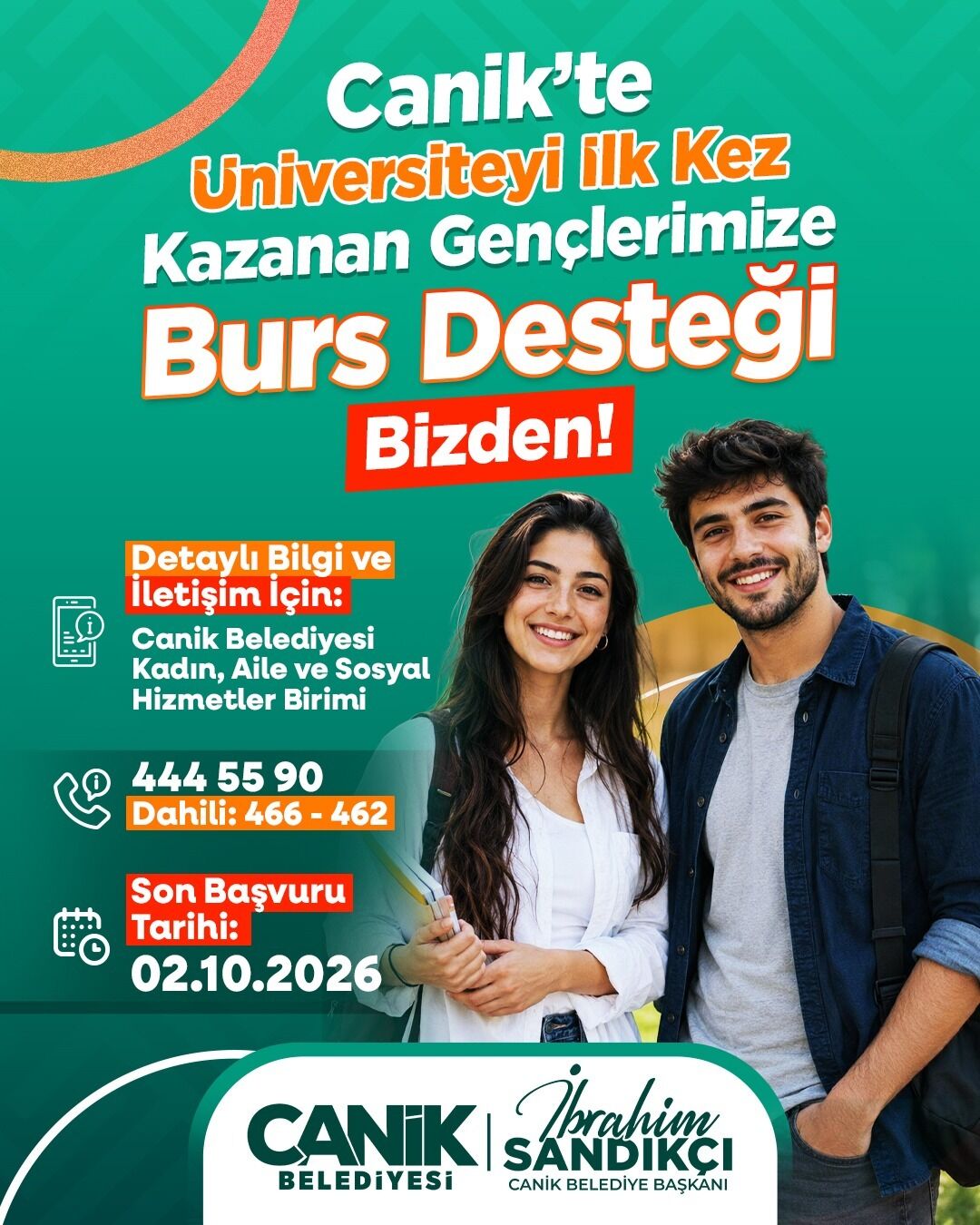 Samsun Haber: Bu yıl da Burslar Canik Belediyesi'nden! Başvurular Başladı!