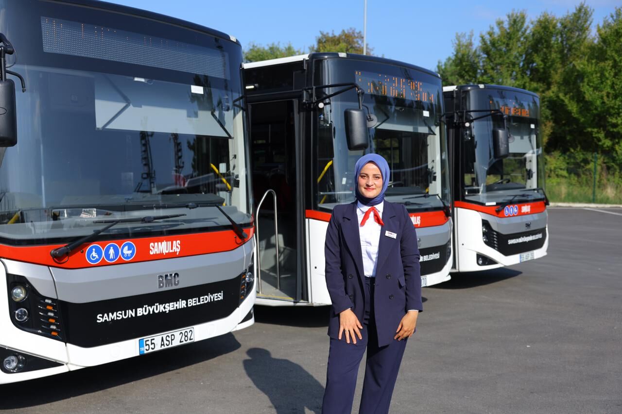 samsun haber samsun'da ulaşım filosuna kadın gücü! Sayı 19'a yükseldi ,