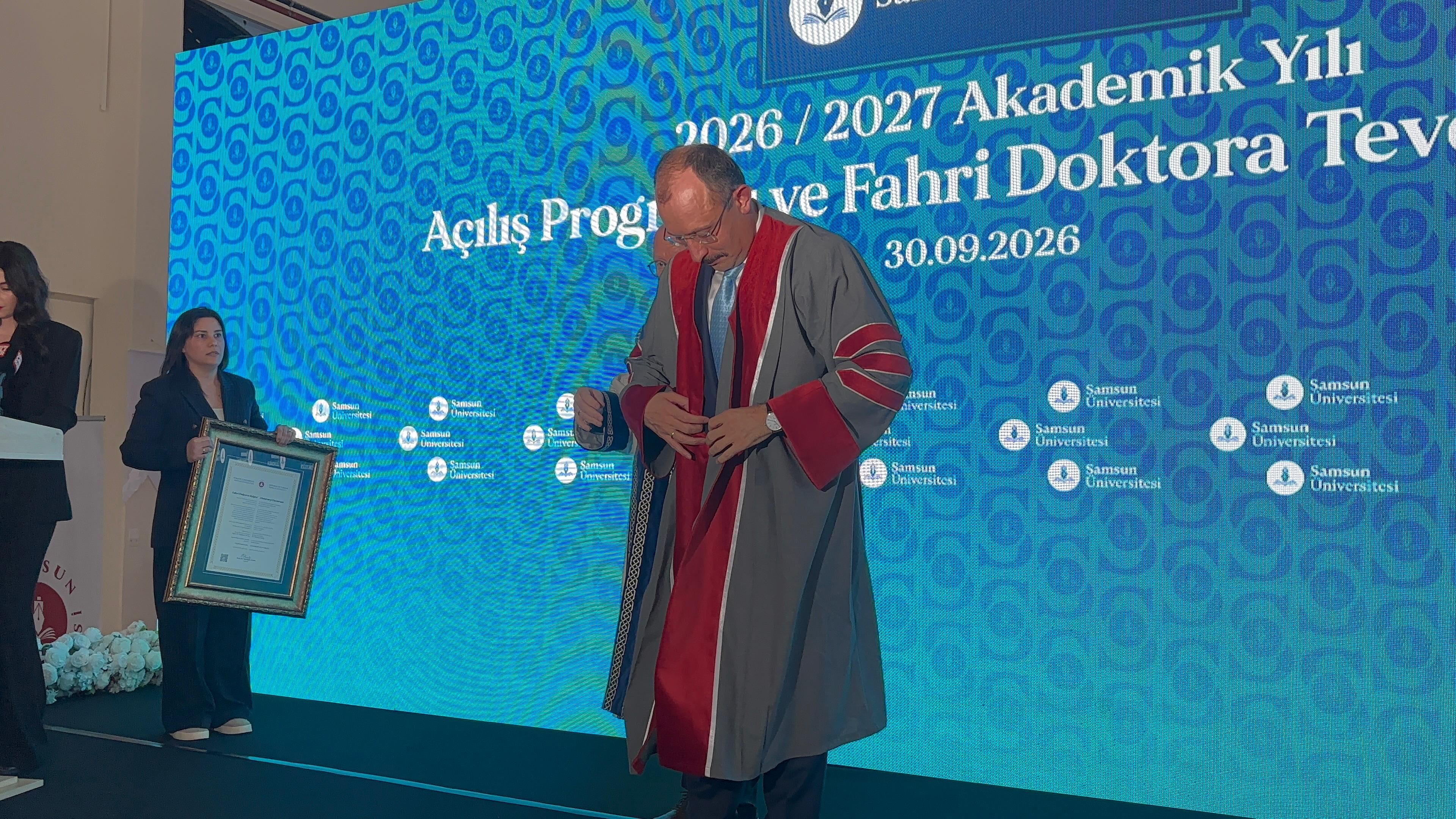 samsun haber: Samsun Üniversitesi’nden Dr. Mehmet Muş’a fahri doktora