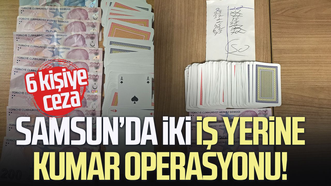 Samsun Haber: Samsun’da iki iş yerine kumar operasyonu! 6 kişiye ceza
