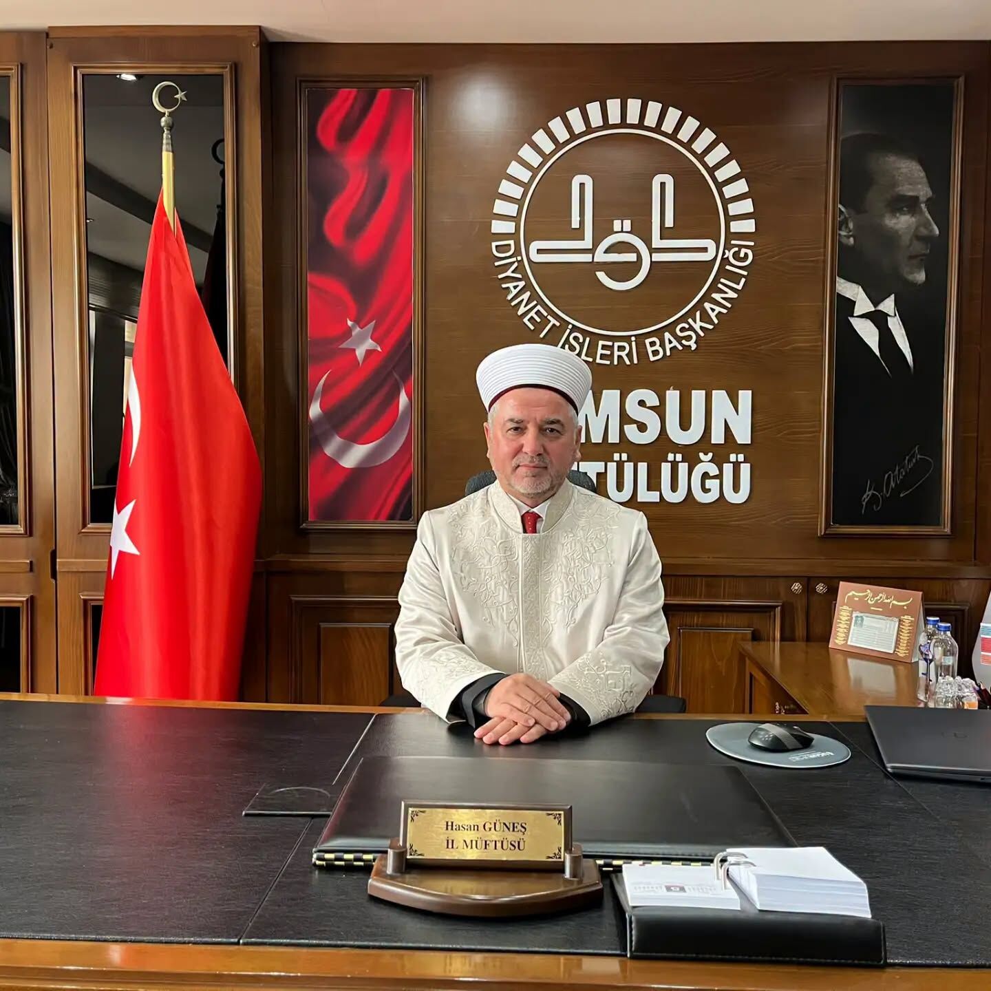 Samsun’un yeni İl Müftüsü Hasan Güneş göreve başladı
