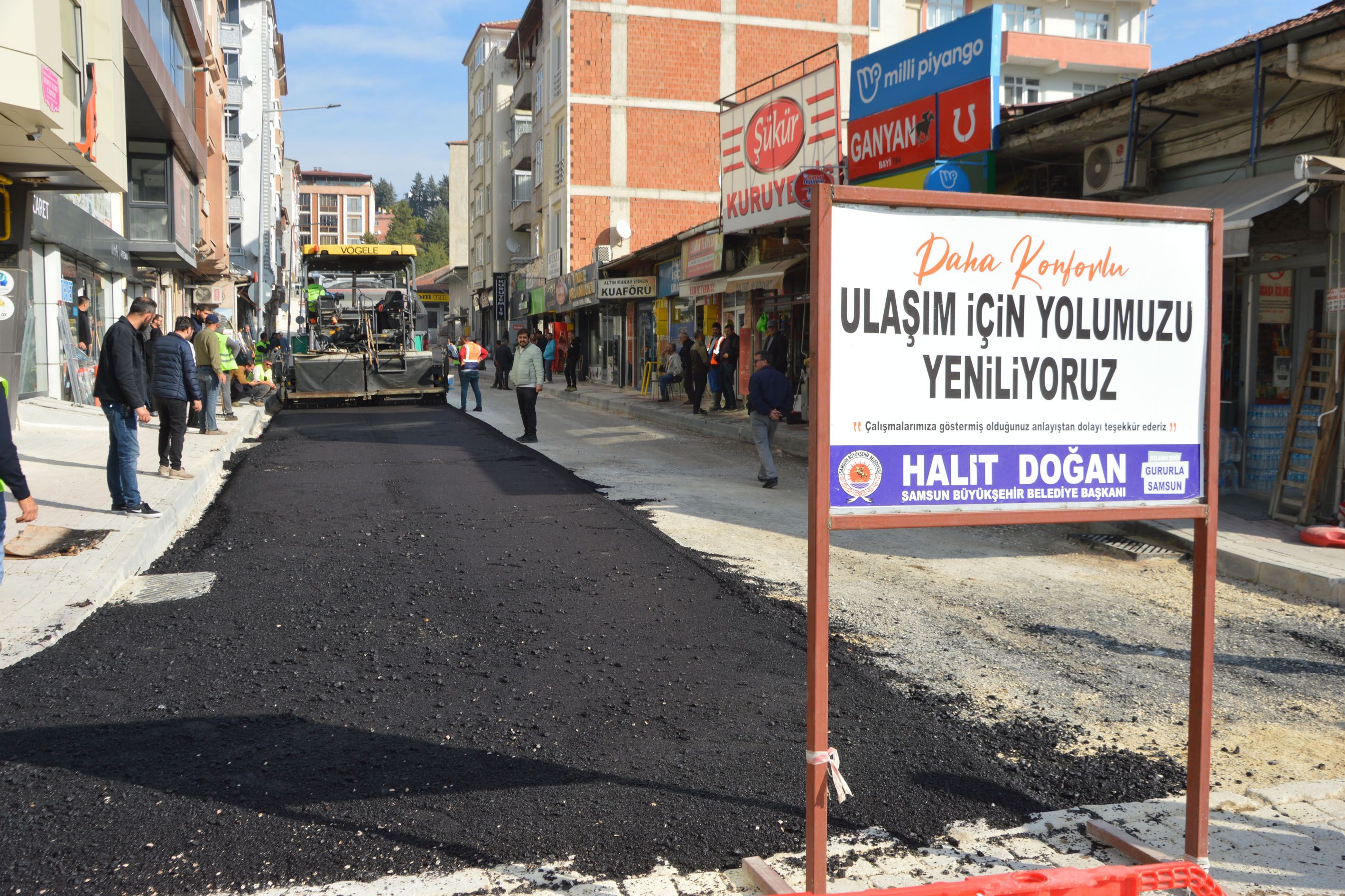Samsun Haber: Havza’da yollar değişiyor! 2 bin 200 metrelik sıcak asfalt hamlesi